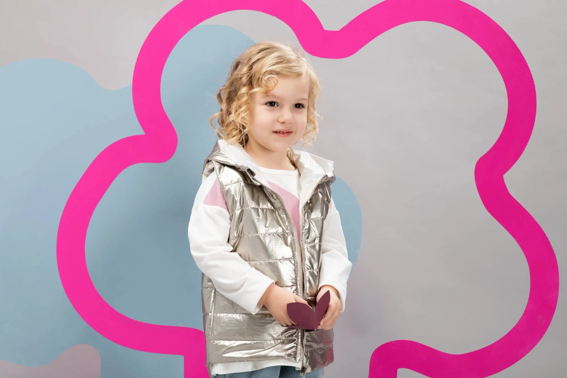 Pinokio Baby Blouse Long Sleeve Romantic, 100% Cotton écru with Rainbow, Girls rozm. 68-122 (86), écru, 86 cm