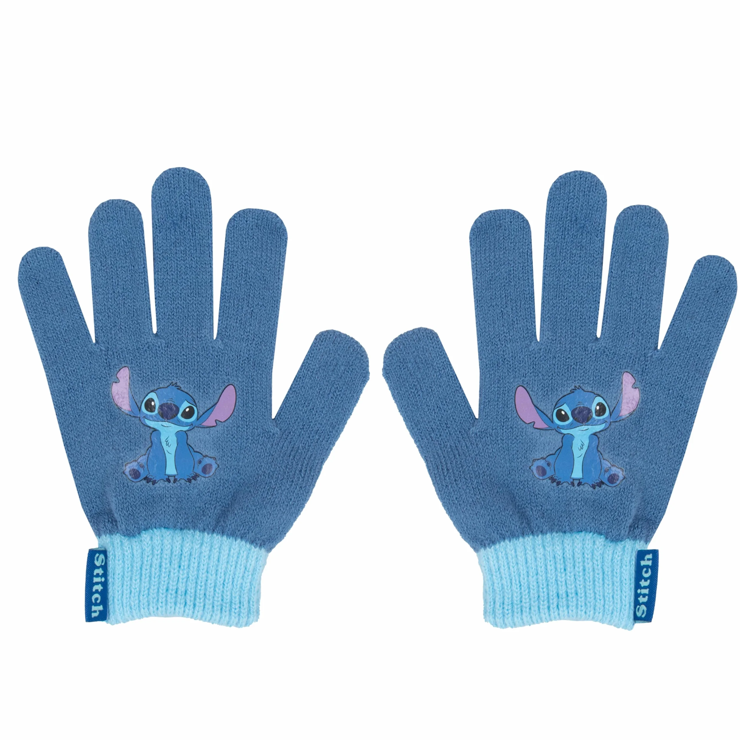 Czapka I Rękawiczki Disney Stitch | Zestaw Czapka I Rękawiczki Lilo I Stitch | Zestaw Zimowy Dla Dziewczynek | One Size Niebieski