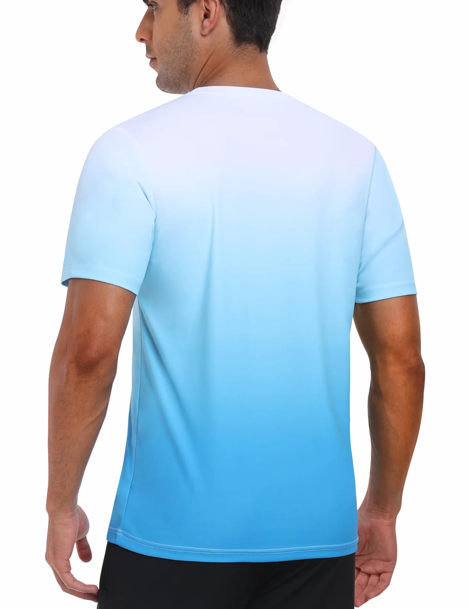 MoFiz Męska koszulka anty-UV, UPF 50+, szybkoschnąca, koszulka Rashguard na zewnątrz, do surfingu,