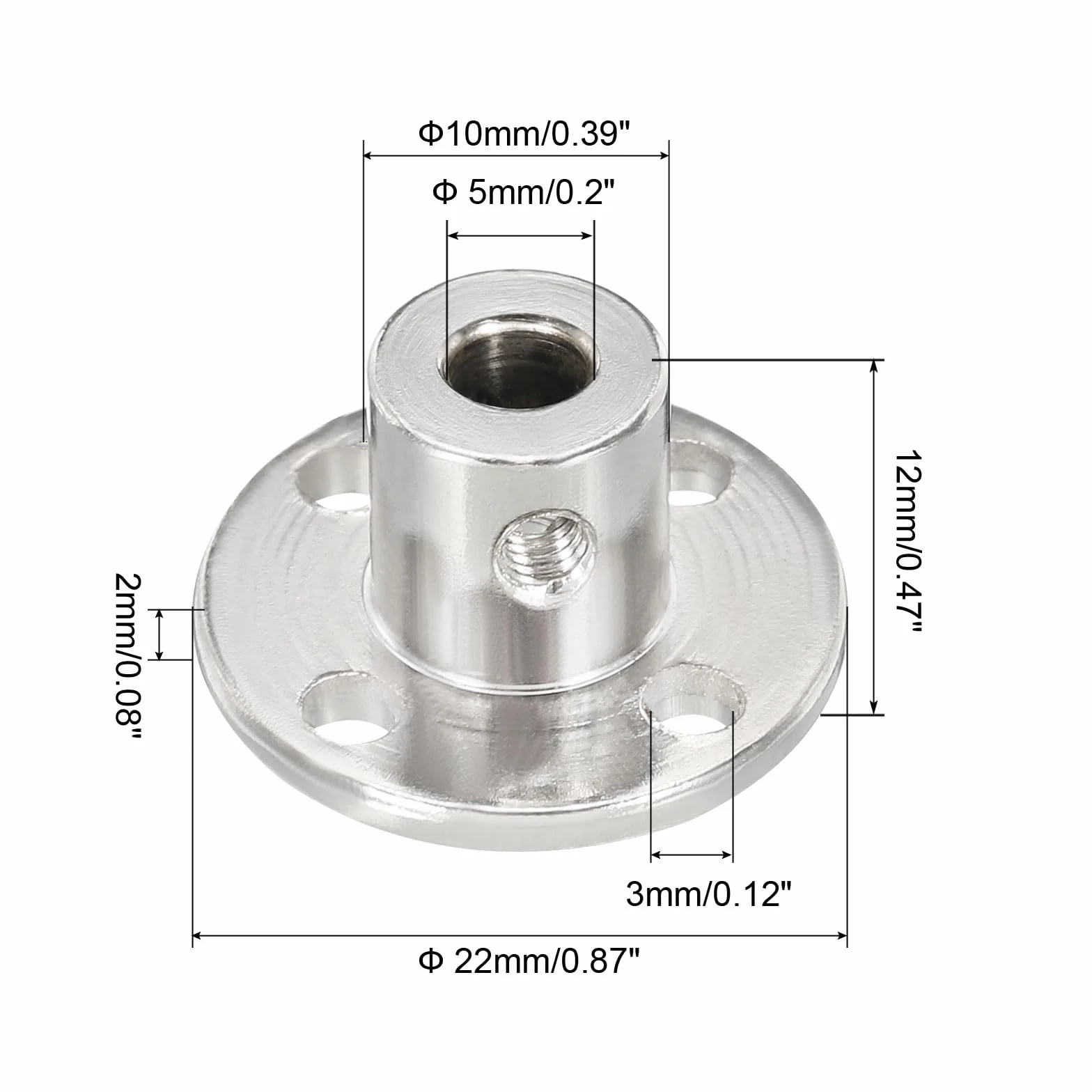 QUARKZMAN 5 mm średnica wewnętrzna H12 x D10 sztywne sprzęgło kołnierzowe silnik wał prowadzący sprzęgło łącznik silnika do części DIY