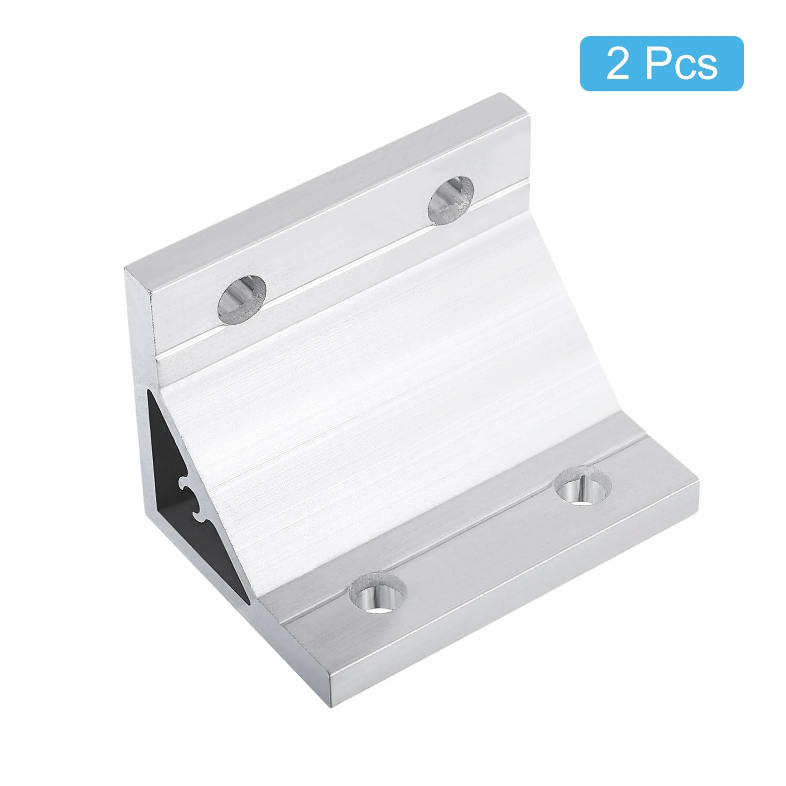 QUARKZMAN 2 szt. kątownik 90° aluminiowy profil kątowy wspornik przegubowy łącznik do serii 8080 (odcień srebrny)