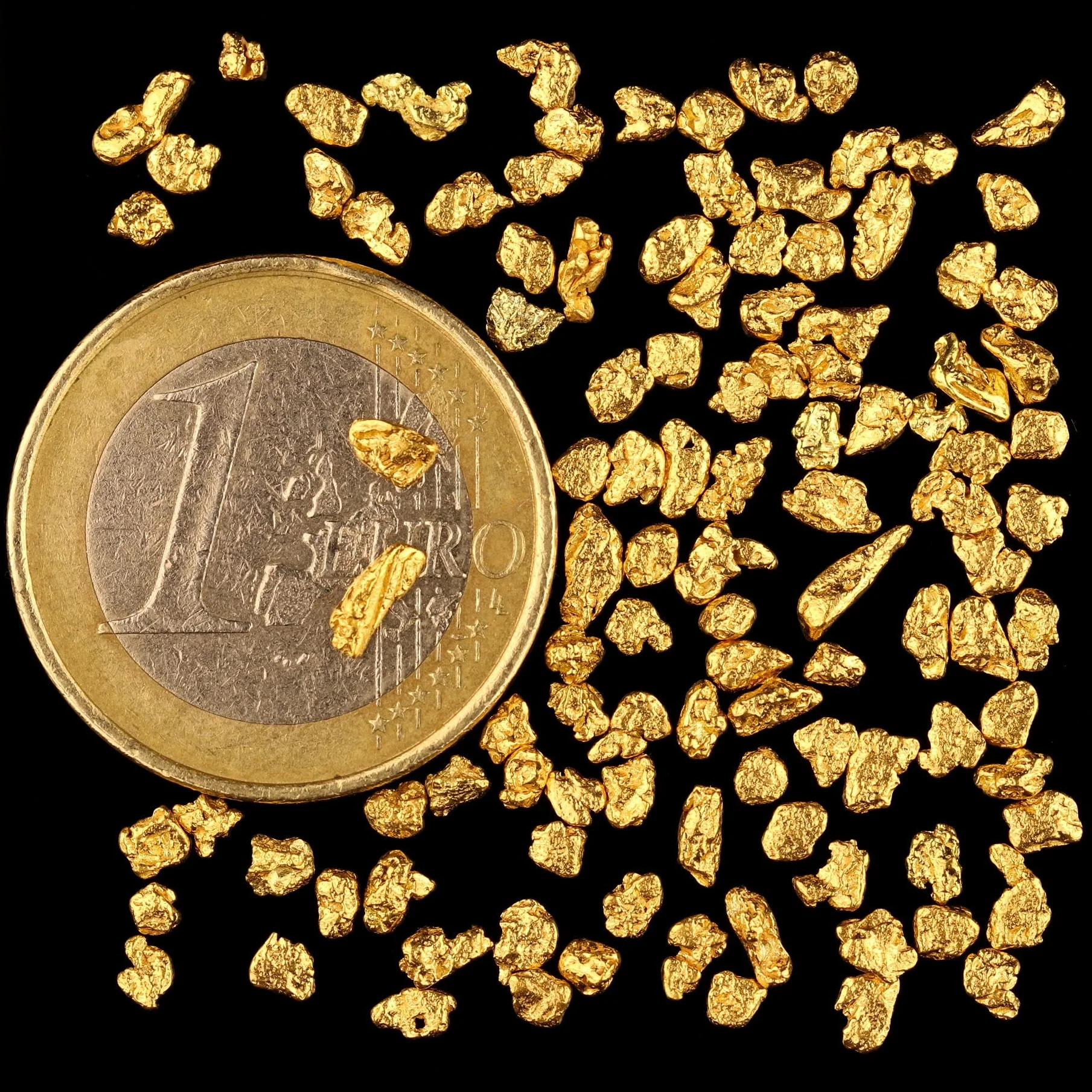 10 sztuk prawdziwych złotych kulek XL Premium z Alaski o średnicy 2-5 mm z certyfikatem autentyczności Super prezent