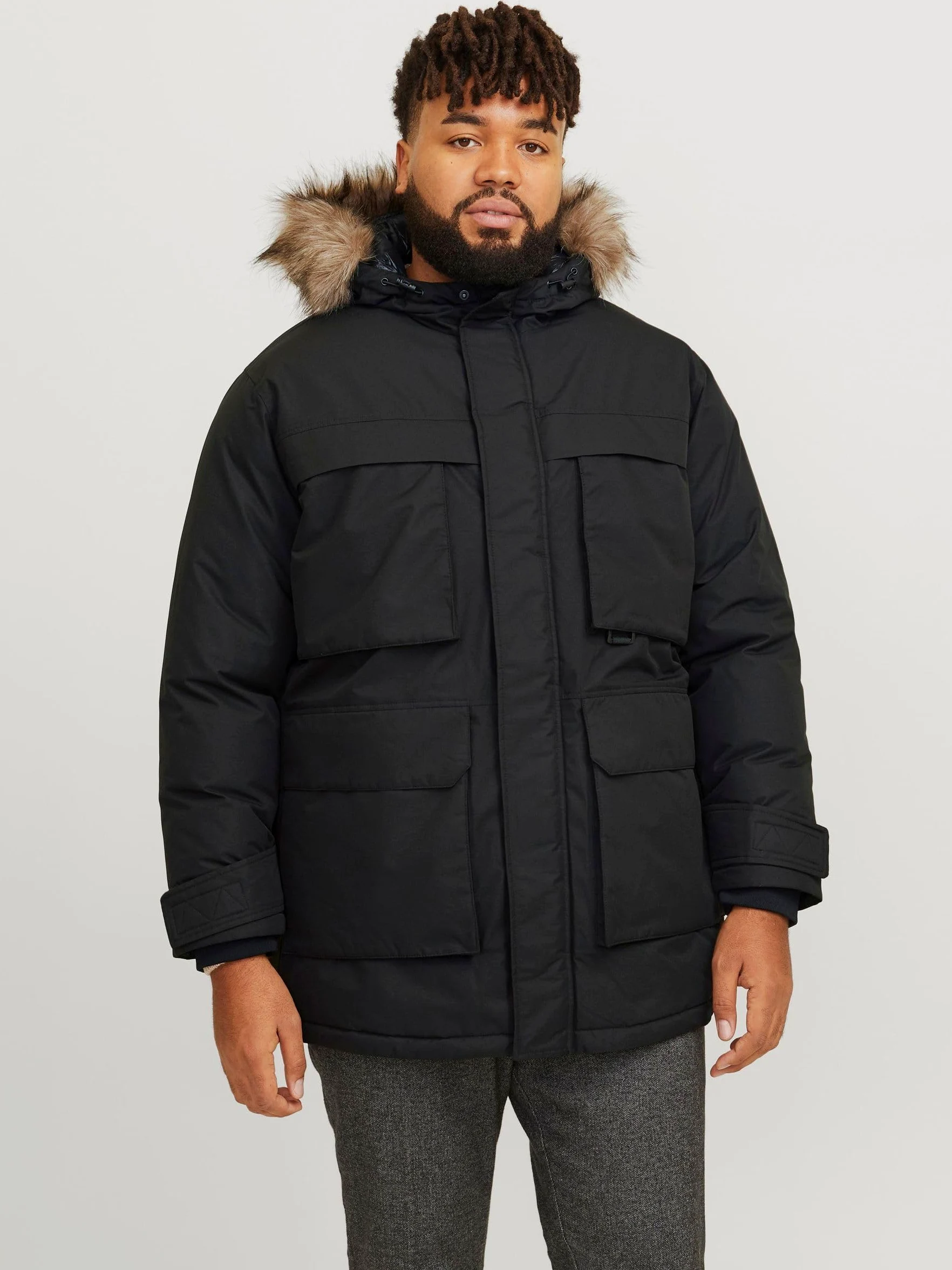 JACK & JONES Męska parka Plus Size Parka