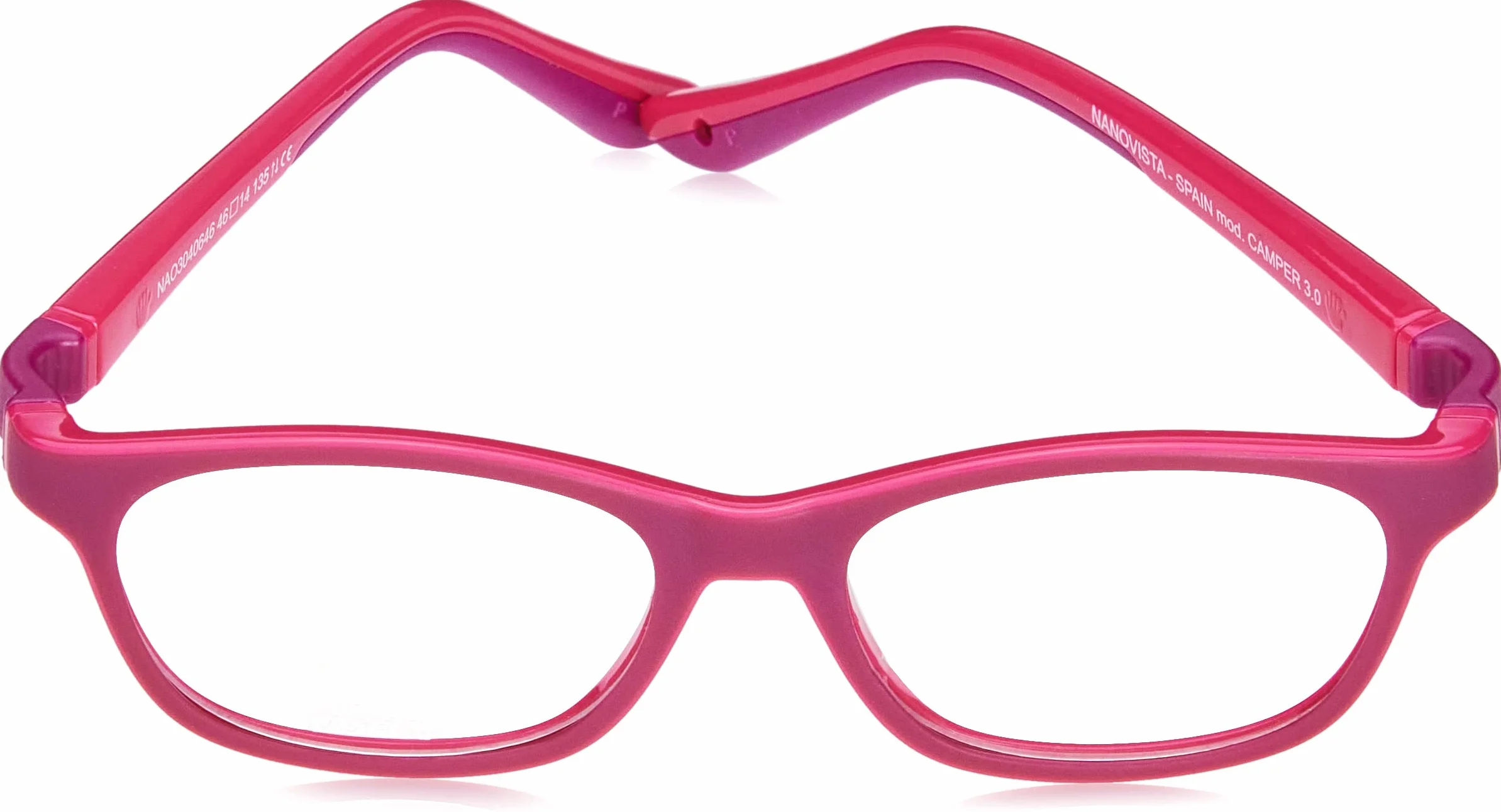 NANOVISTA Okulary przeciwsłoneczne dla dzieci, uniseks, Bicolor Púrpura Mate/Fucsia, 44
