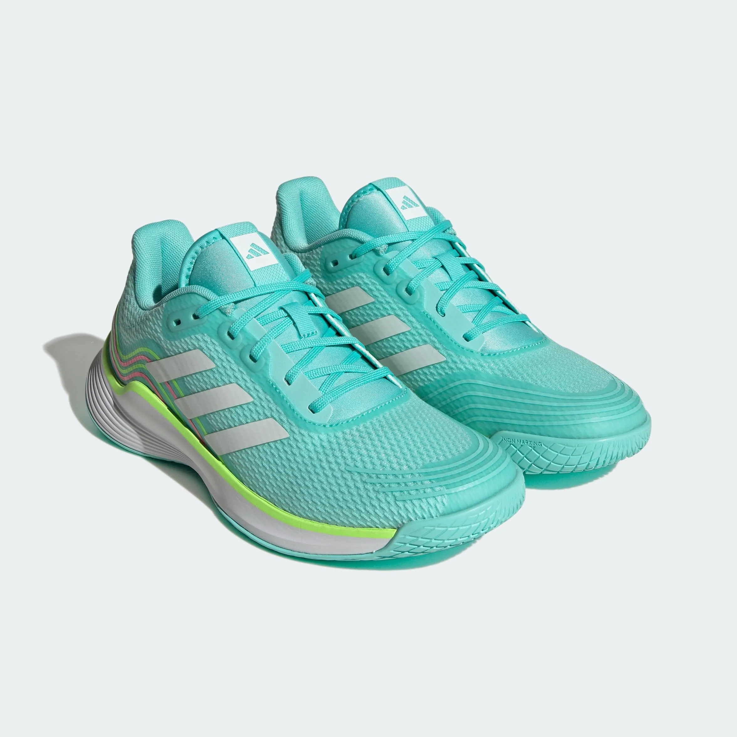 adidas Kobiety Novaflight Volleyball Shoes Flash Aqua Cloud White Lucid Lemon 41 1/3 EU