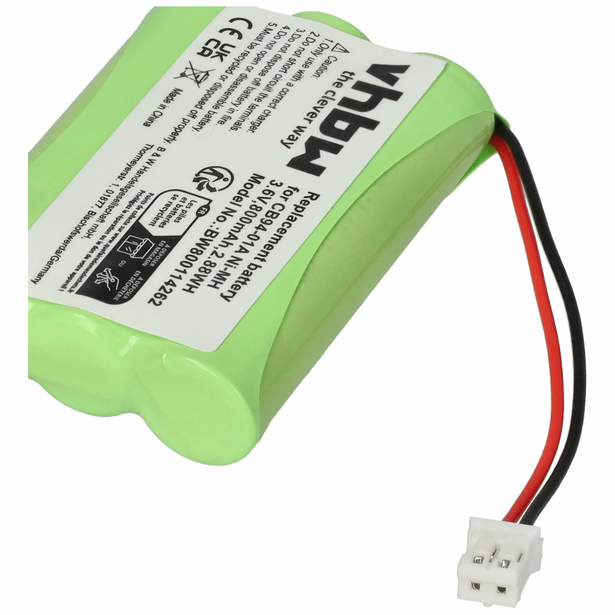 vhbw NiMH akumulator 800 mAh (3,6 V) do elektronicznego telefonu, Baby Monitor jak Summer Infant 29030