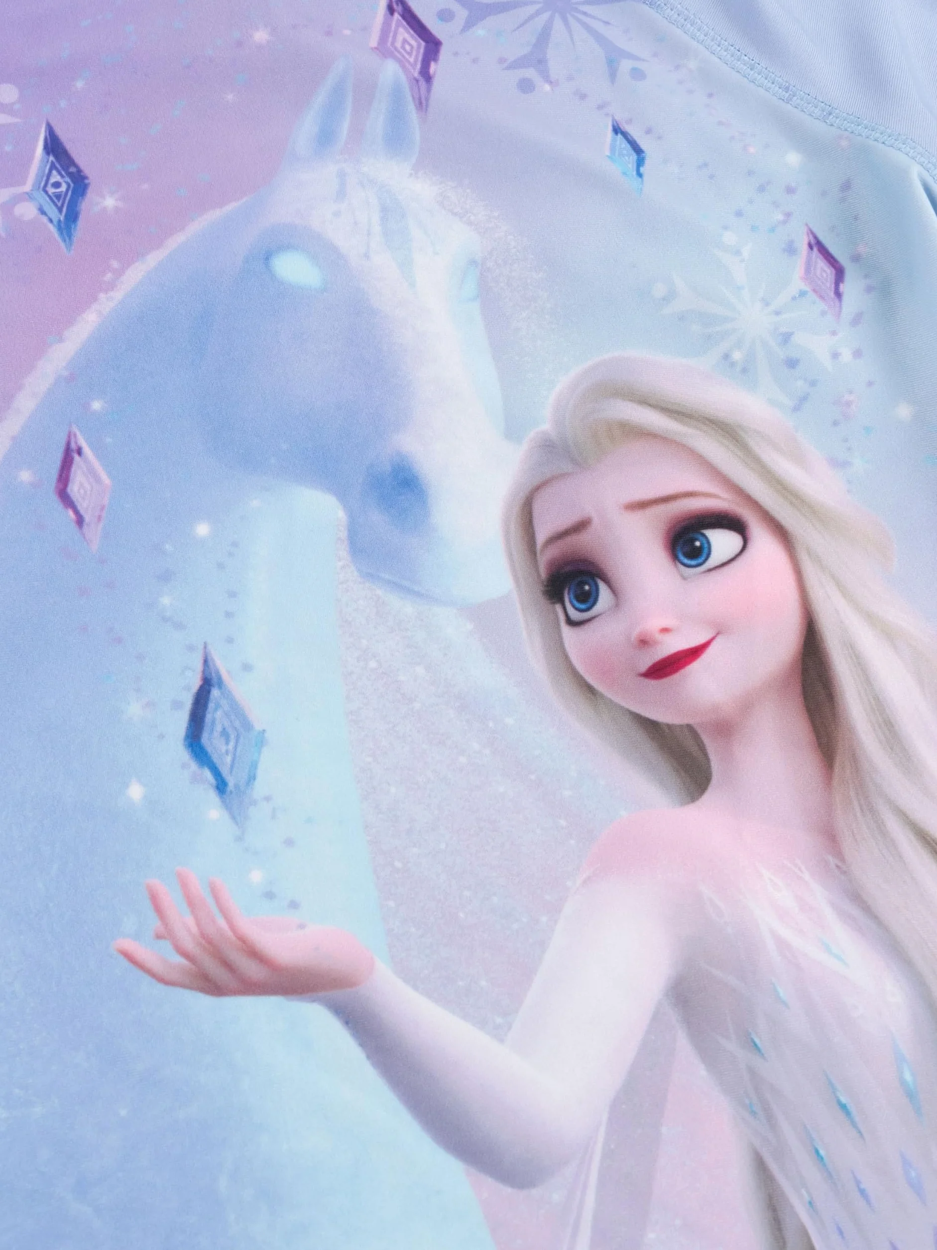 United Labels Disney Królowa Lodu kostium kąpielowy dwuczęściowy, ochrona przed promieniowaniem UV 30, dla dziewcząt, ELSA, fioletowy, moda kąpielowa dla dzieci z koszulką i kąpielówkami, strój
