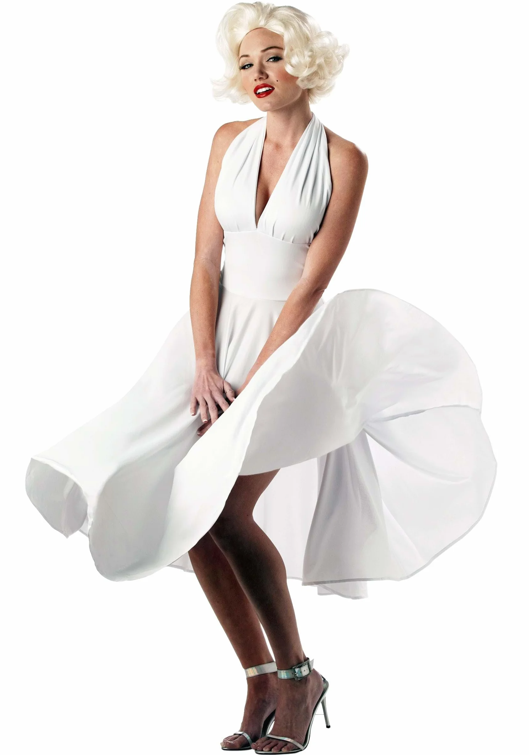 California Costumes 00767-Biały-Duży Seksowny Marilyn Celebrity Kostium dla dorosłych, Biały, Duży