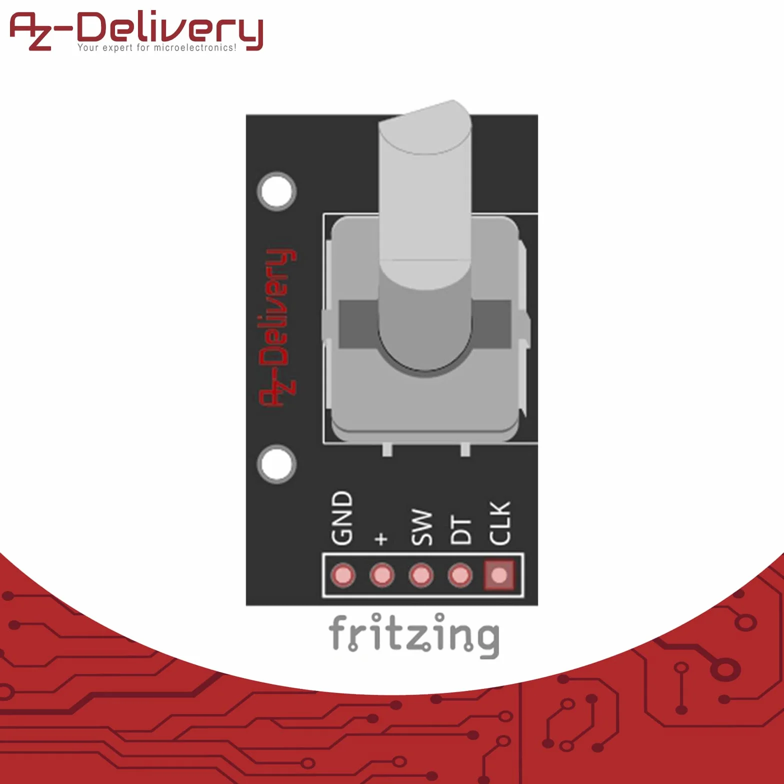 AZDelivery 3 x KY-040 Rotary Encoder Rotary Encoder Moduł, kompatybilny z Arduino i Raspberry Pi w tym E-Book!
