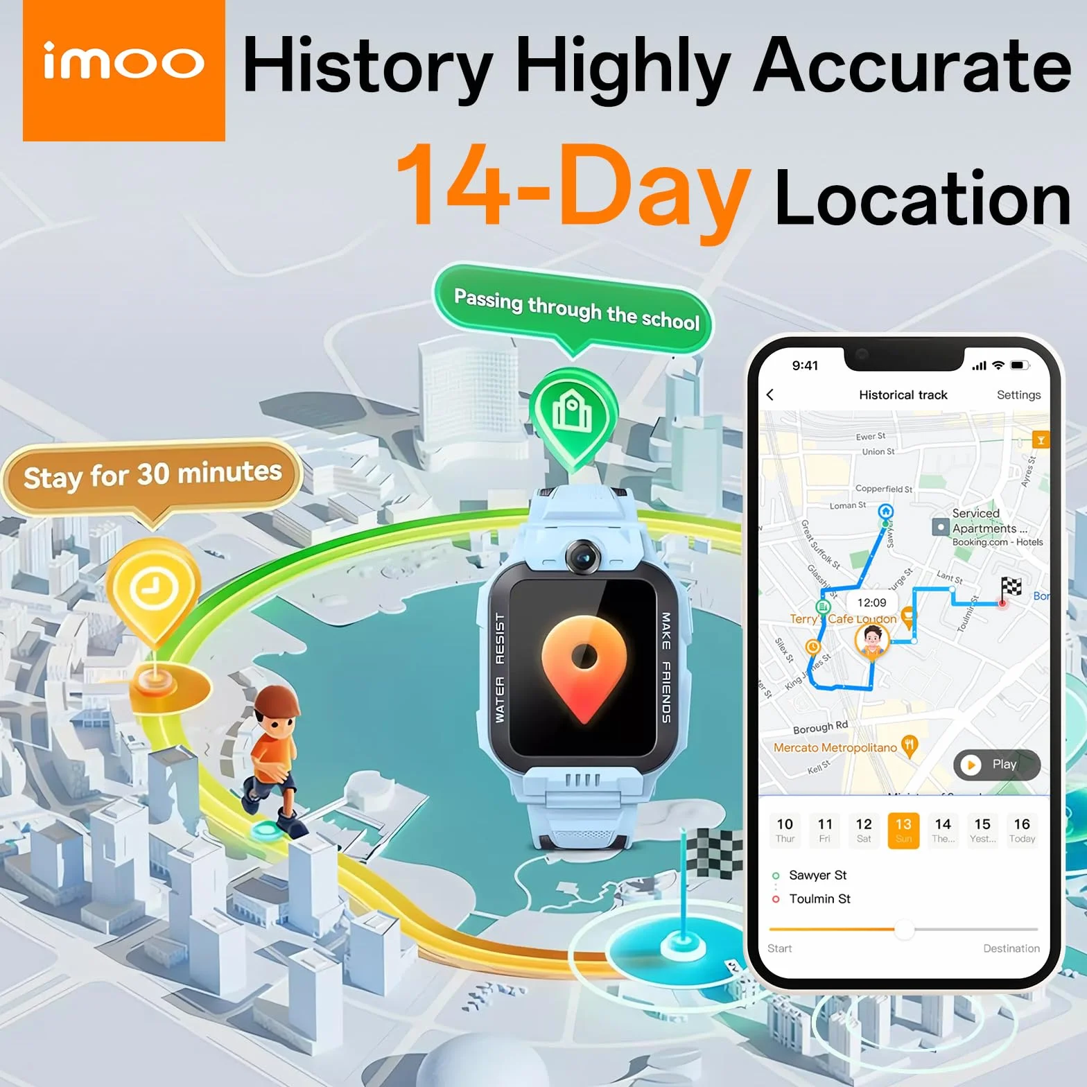 imoo Z7 Smartwatch dla Dzieci, Dwukamerowy Telefon z Wideorozmowami HD i Połączeniami Głosowymi, Zegarek GPS z Lokalizacją, 4 Tryby Sportowe, Całodobowe Monitorowanie Zdrowia (Niebieski)