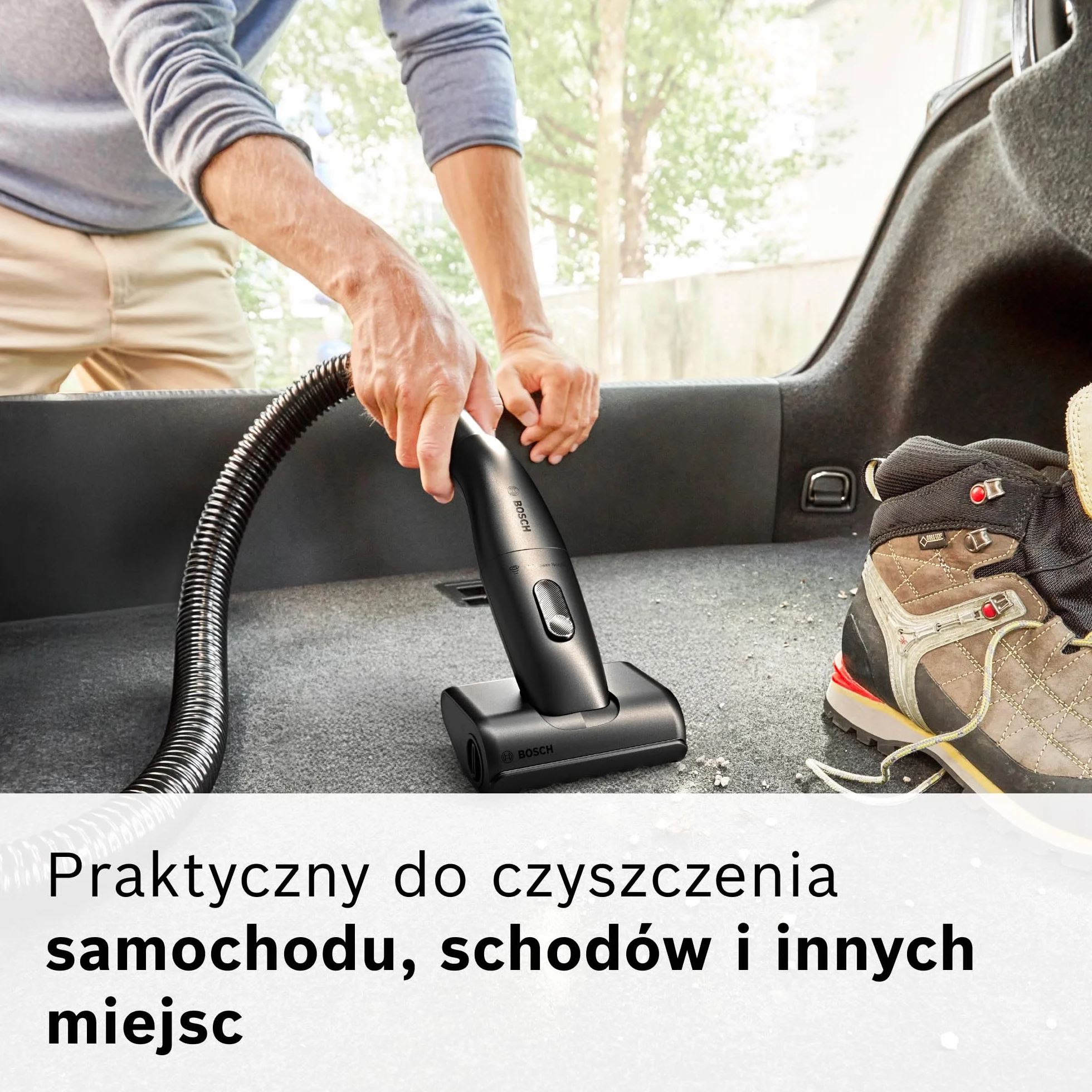 Bosch, elastyczny wąż przedłużający do odkurzacza Unlimited 10 i 9, łatwe czyszczenie trudno dostępnych narożników, powierzchni i wnętrz samochodu, czarny, BHZUNGFEH