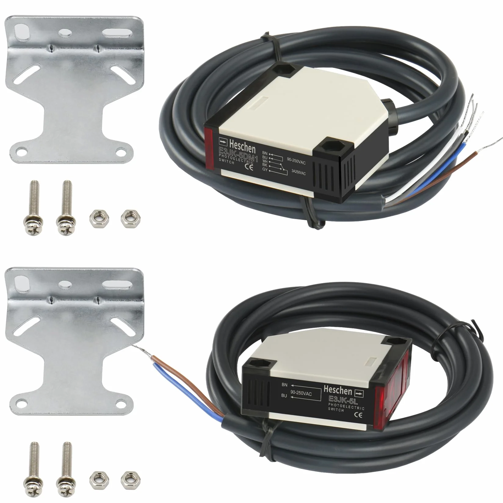 Heschen przełącznik fotoelektryczny E3JK-5DM1-5L AC 90-250 V typ bijekcji odległość wykrywania 5 m