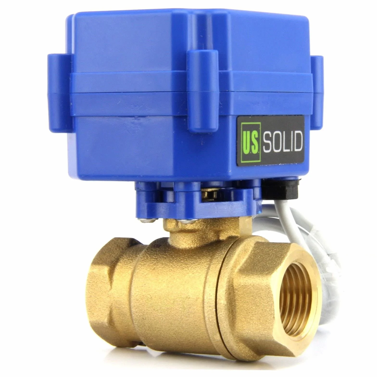 U.S. Solid 1/2" mosiężny zawór kulowy 220 V AC (85-265 V AC) DN15 elektryczny zawór kulowy z pełnym portem, 2-przewodowy automatyczny system powrotu