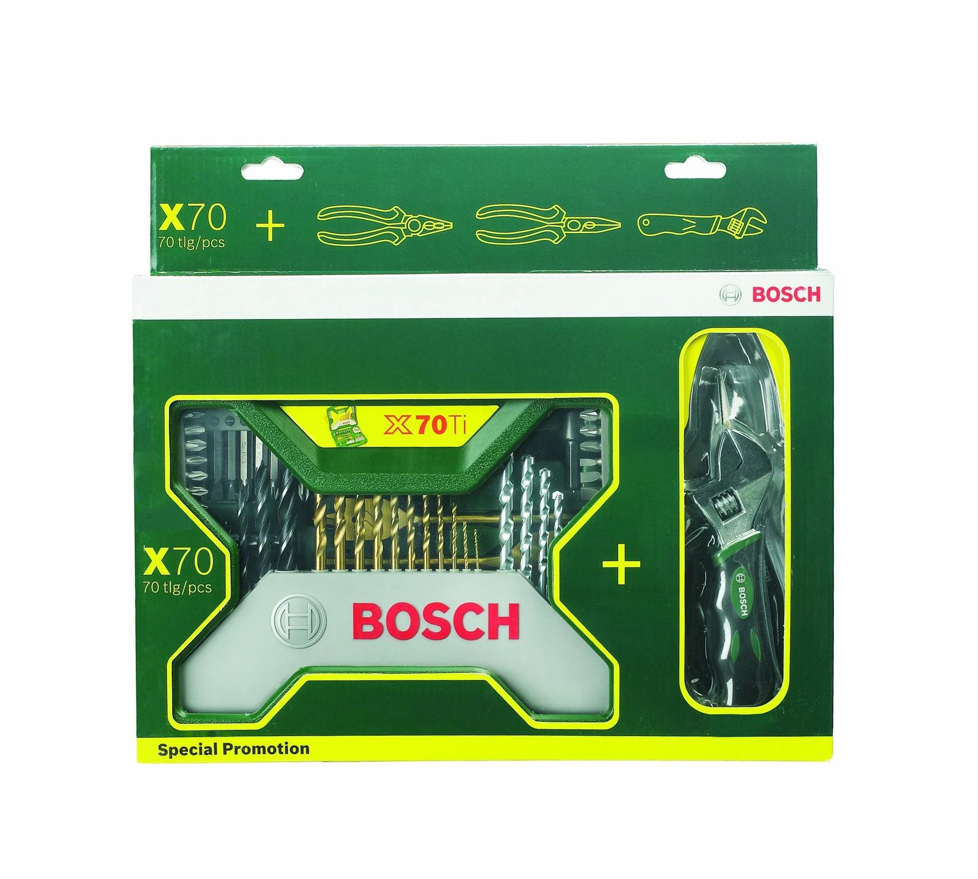 Bosch 70-częściowy zestaw X-Line, walizka na osprzęt dodatkowy, zestaw kleszczy