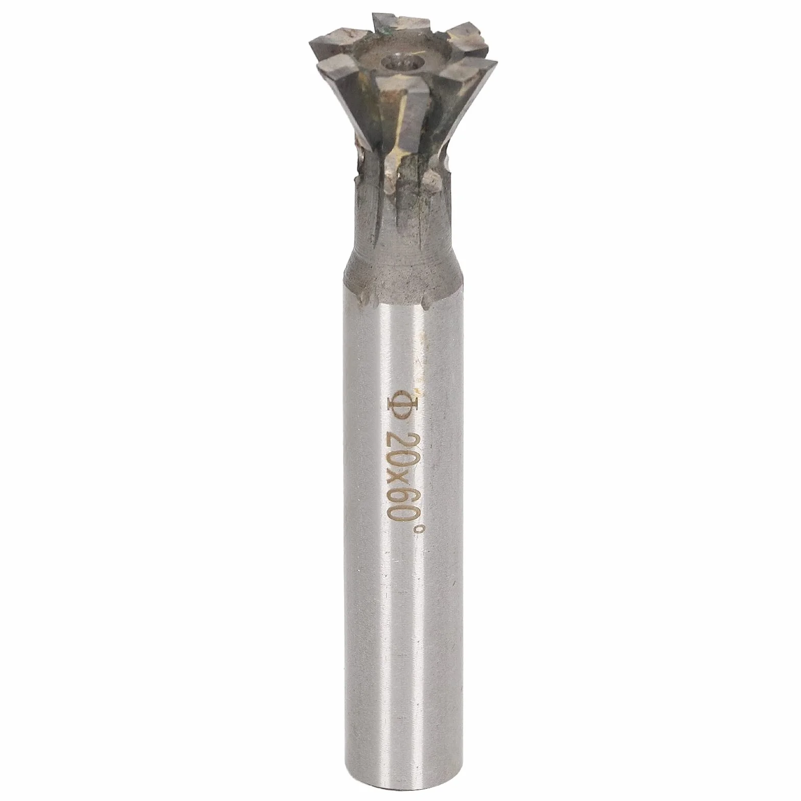Frez jaskółczy ogon z twardego metalu, 60 stopni, 6 rowków, frez szczelinowy, narzędzie tnące, obróbka metalu, frez trzpieniowy, prosty trzpień, średnica 20 mm