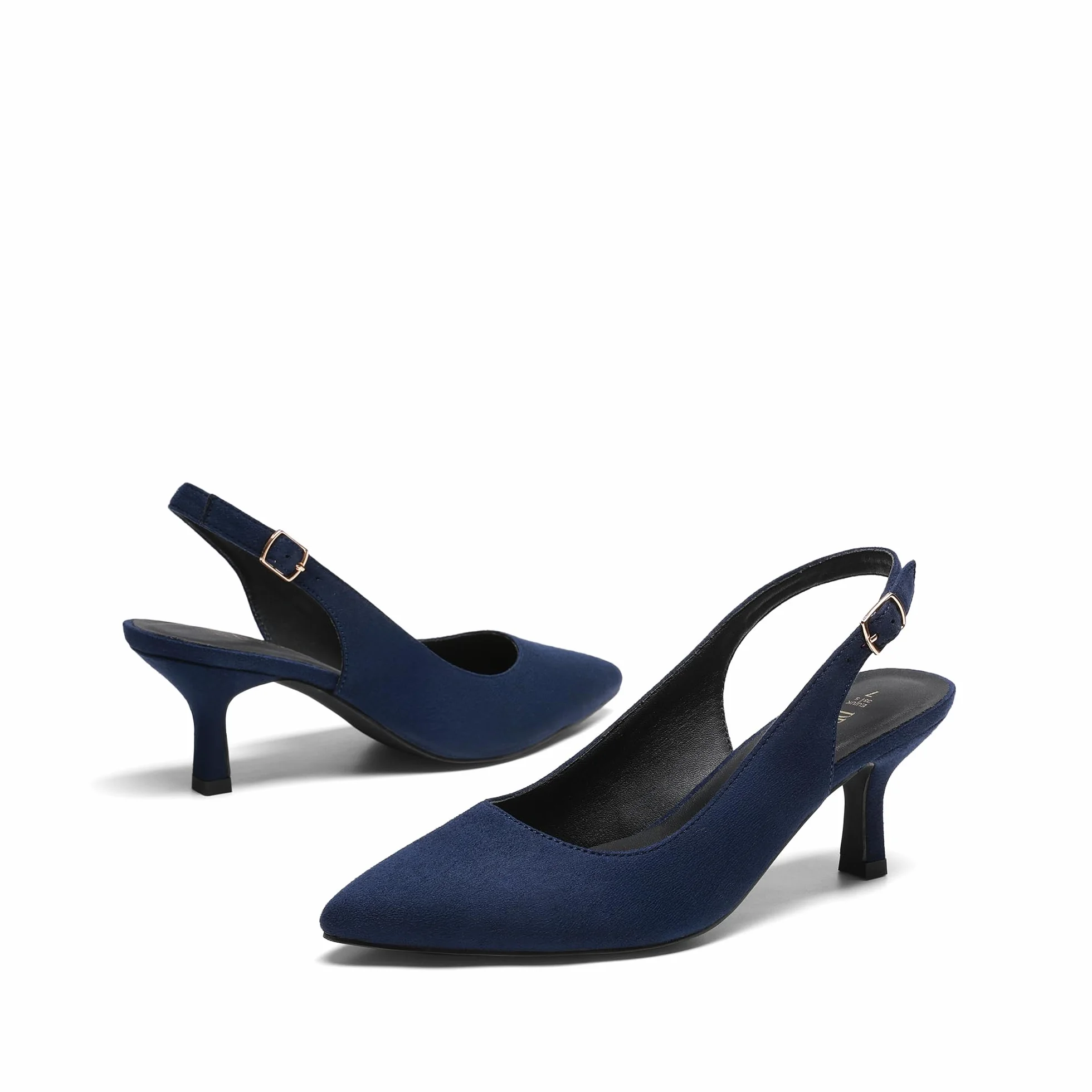 DREAM PAIRS Damskie Kocięta Obcasy Szpiczasty Nosek Niskie Czółenka Buty Damskie Impreza Ślub