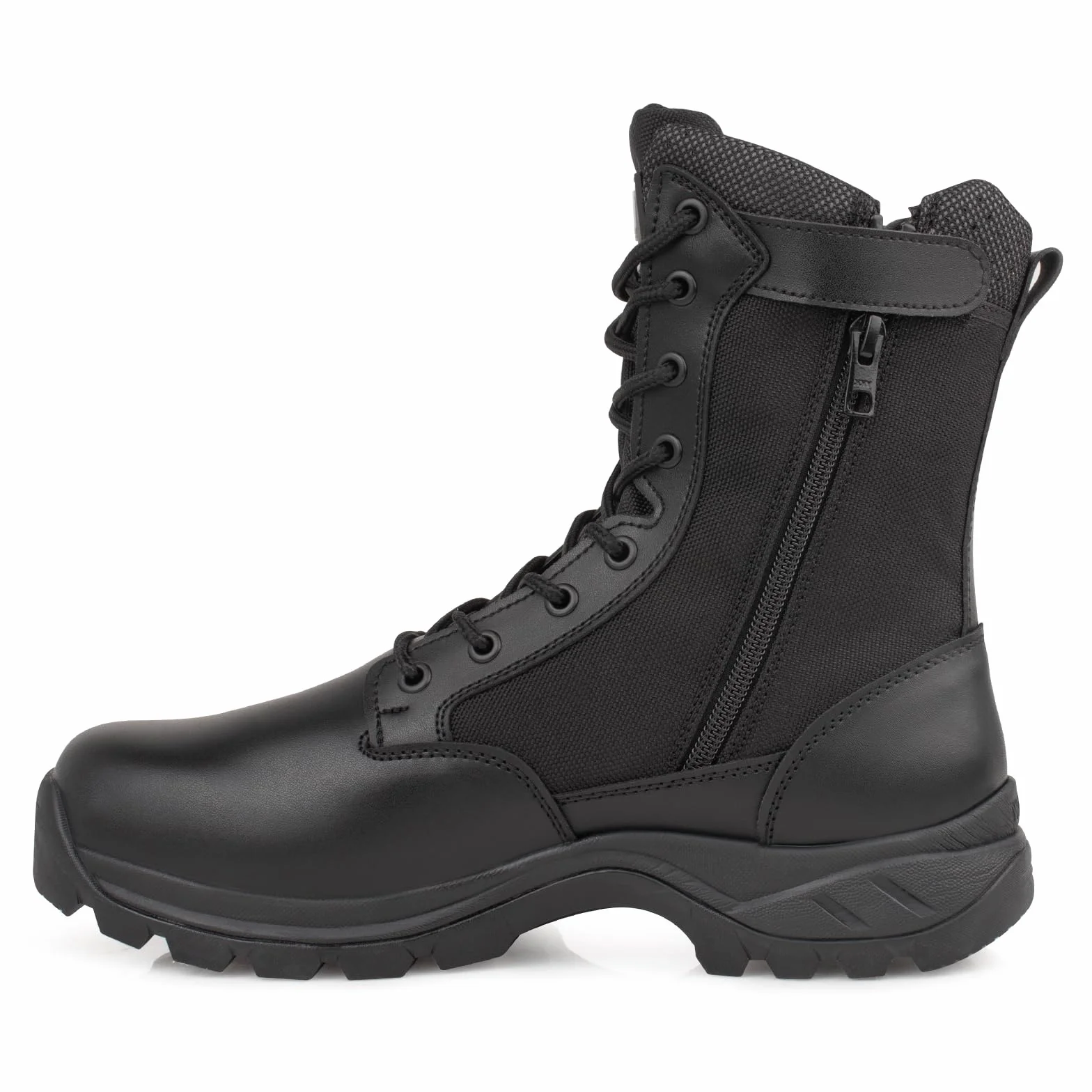 Męskie Buty Wojskowe, Przytulne Buty Bojowe, Wodoszczelne, Czarne Buty Taktyczne z Bocznym Zamkiem Błyskawicznym YKK, Model 928