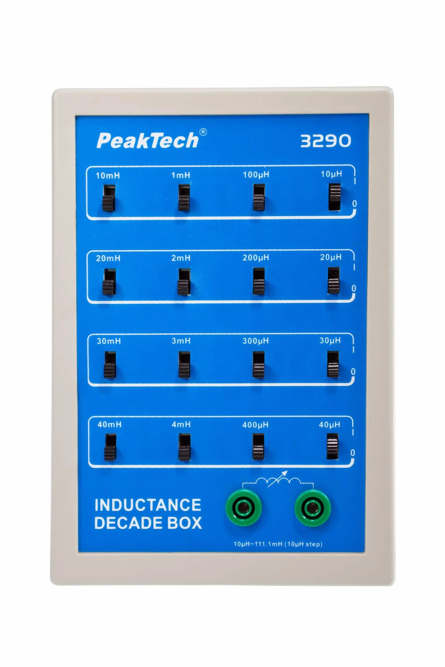 PeakTech Dekada indukcyjności z przełącznikiem suwakowym – wysoka dokładność, do testowania produkcji, obszaru narzędzi dydaktycznych, badań i rozwoju