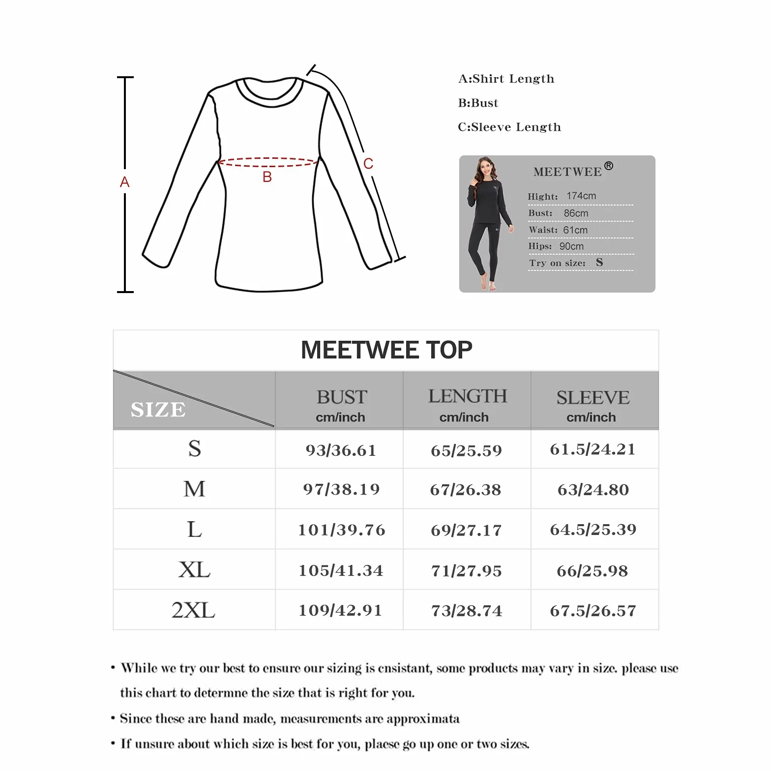 MEETWEE Damska koszulka termiczna z długim rękawem Kompresja bielizna Sport T-Shirt Baselayer Racing