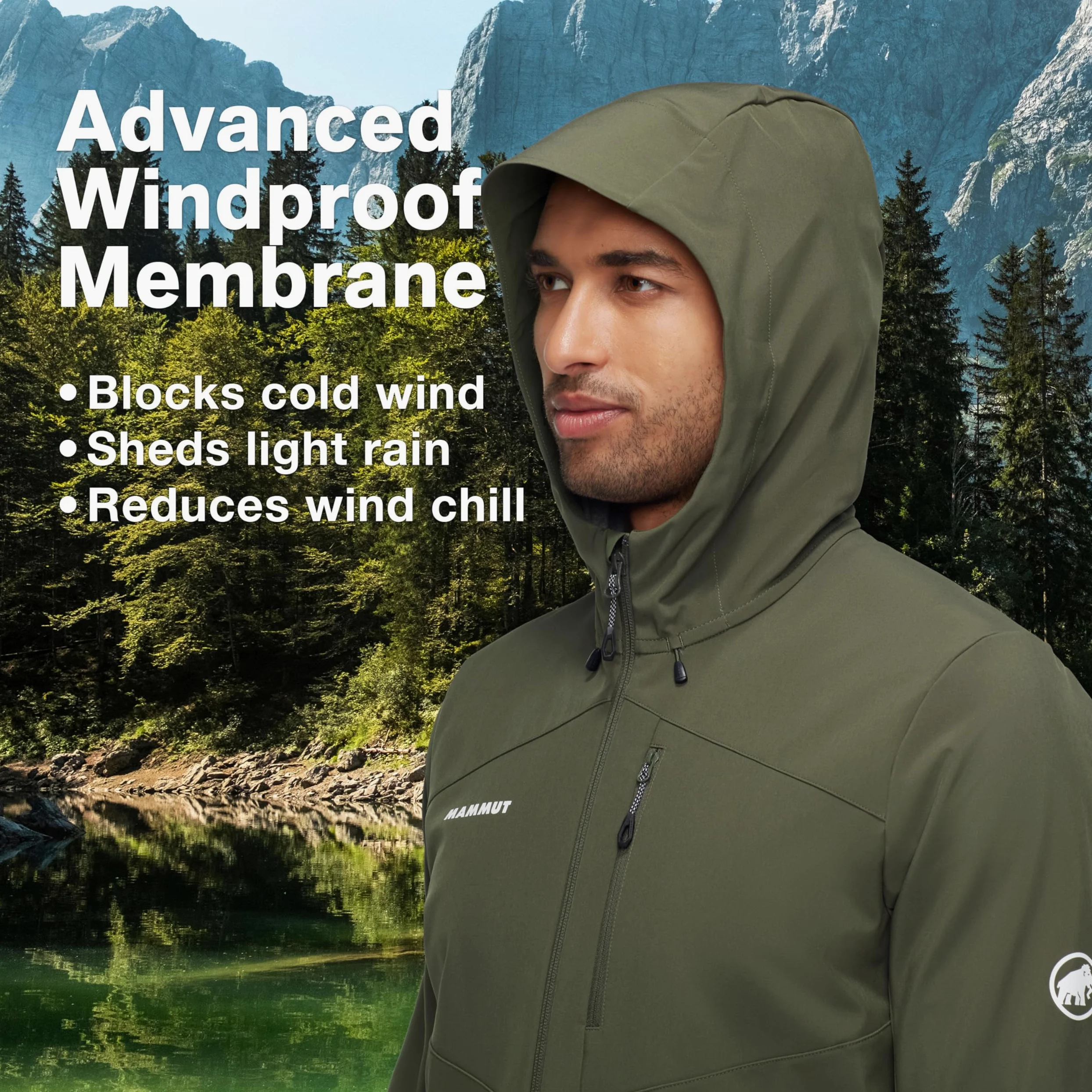 Mammut kurtka softshell Mężczyźni Outdoor So Hooded Jacket Men