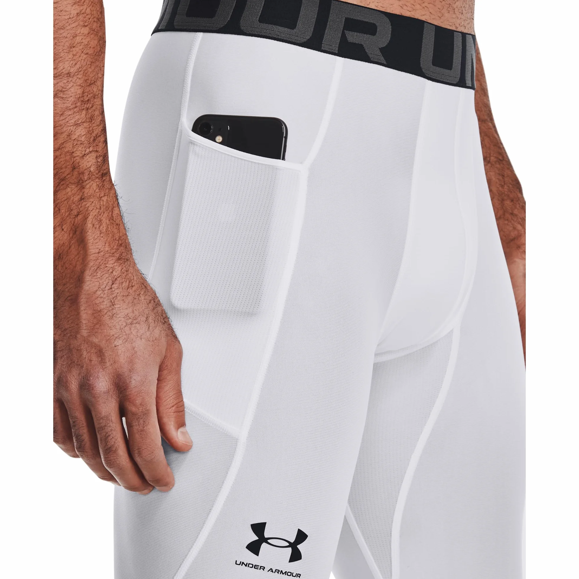 Under Armour Męskie legginsy UA HG Armour, wygodne i wytrzymałe legginsy gimnastyczne, lekka i elastyczna bielizna termiczna z dopasowaniem kompresyjnym