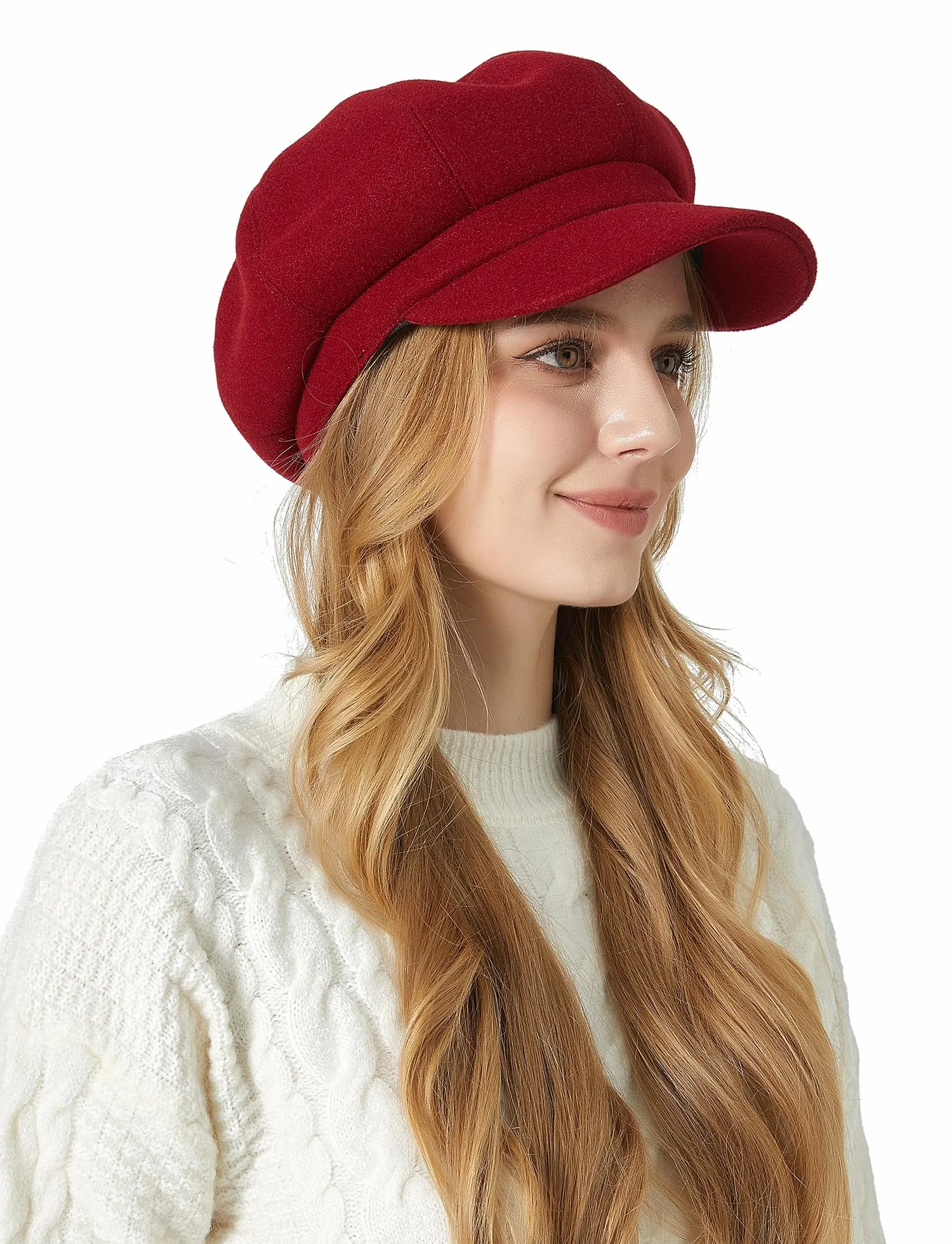 FEOYA Klasyczna damska czapka balonowa Newsboy Cap Vintage beret