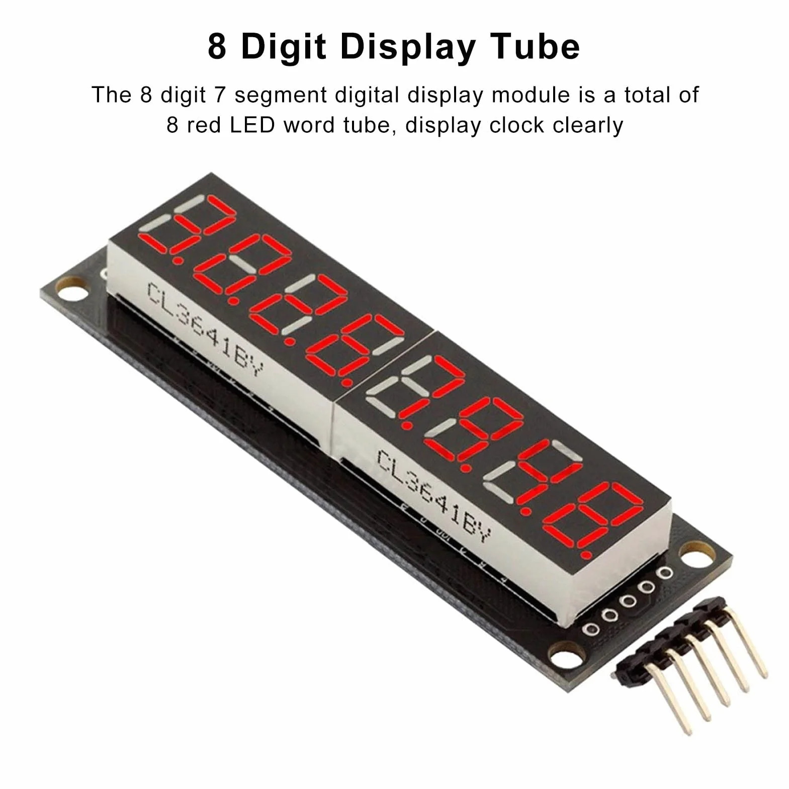 TM1637 8-cyfrowy 7-segmentowy Moduł Wyświetlacza LED Cyfrowy Wyświetlacz LED Plug And Play Wyświetlacz Liczby LED