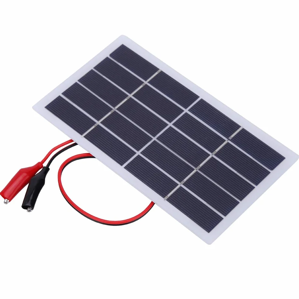 2W 5V Mini Panel Słoneczny, Krzem Polikrystaliczny DIY Panel Słoneczny, Przenośna ładowarka do Panelu Słonecznego, 173x99mm