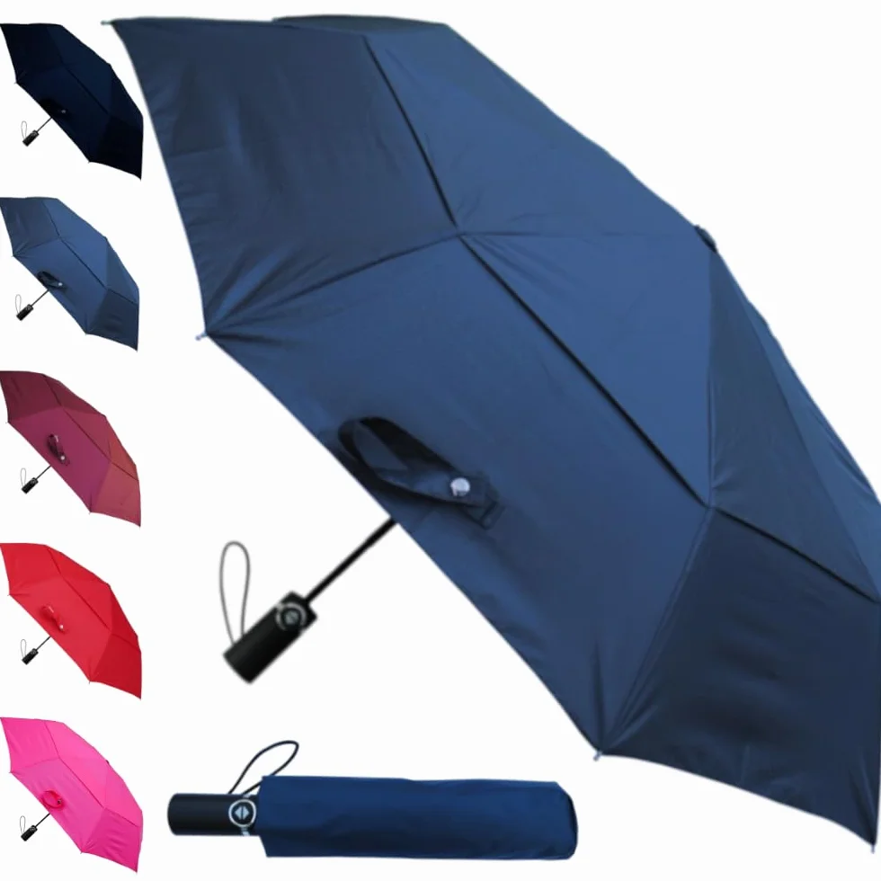 COLLAR AND CUFFS LONDON Parasol StormDefender 50 km/h, składany, automatyczne otwieranie, wodoodporny