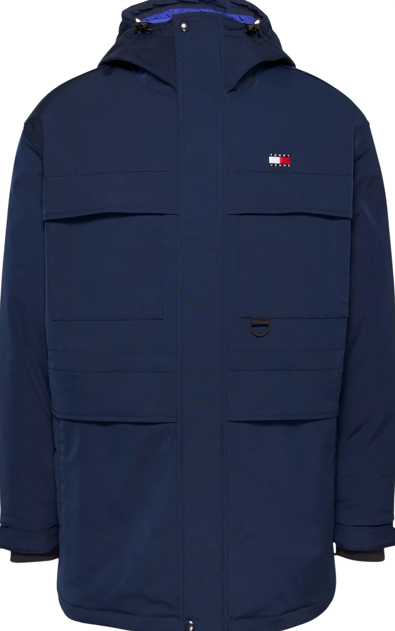 Tommy Jeans Męskie płaszcze TJM TECH CANVAS PARKA DM0DM20005 Inne płaszcze, niebieski (Dark Night Navy), XL, Niebieski (Dark Night Navy), XL