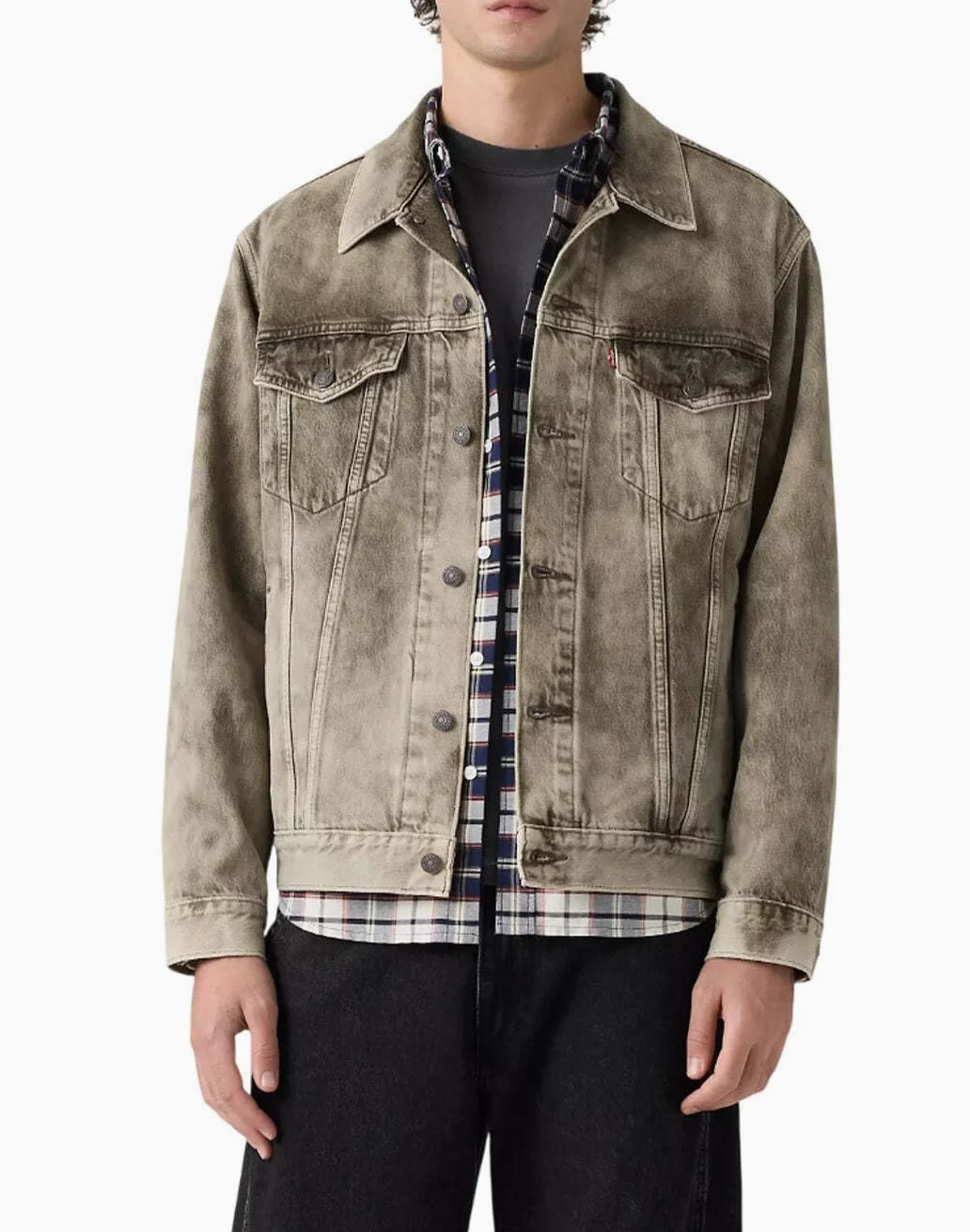 Levi's Kurtki jeansowe męskie brązowe A5782-0084