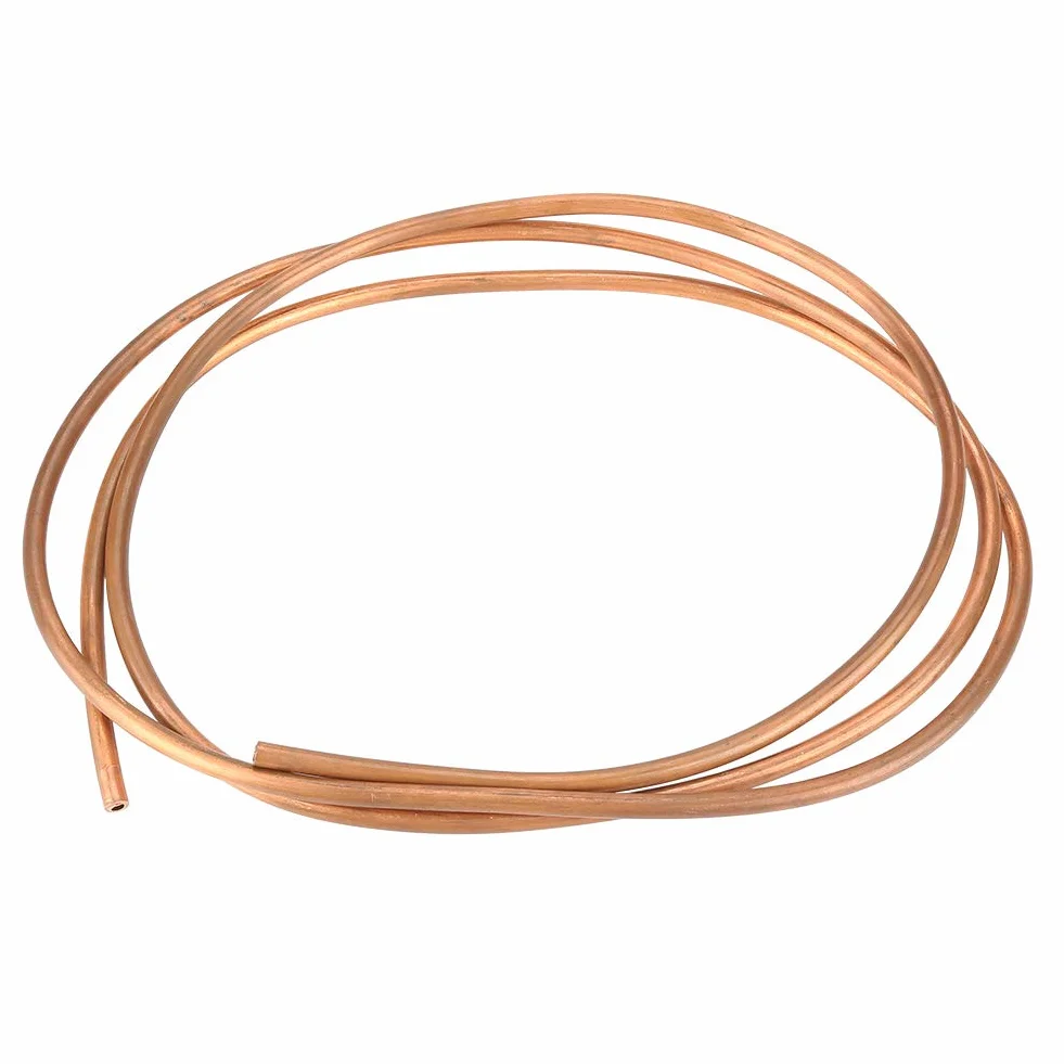 Rura miedziana 2M, OD 6mm x ID 4mm, miękka rura miedziana do generatorów, szyn zbiorczych, kabli, rozdzielnic, transformatorów i innych urządzeń elektrycznych, miedź T2