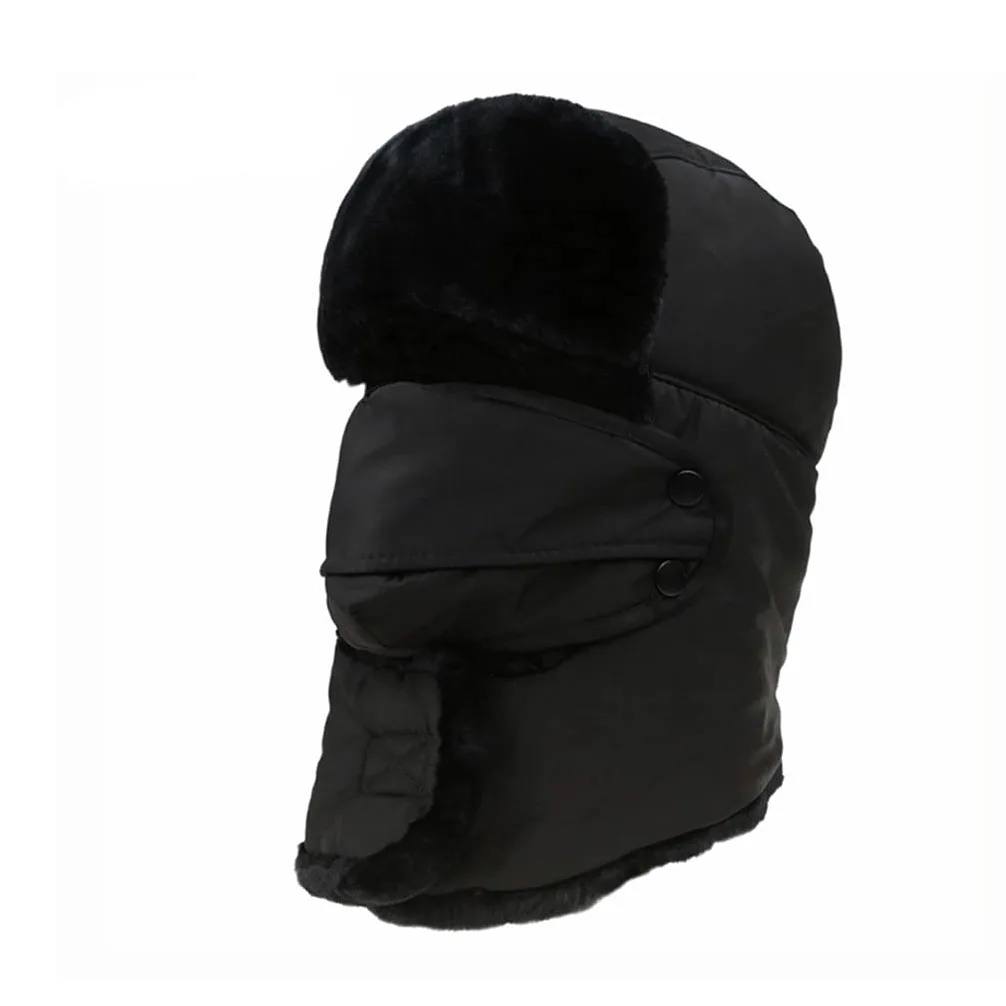 Czapka zimowa męska Lei Feng Hat Neck Czapka zewnętrzna Ciepła damska czapka bawełniana Zagęszczona czapka zimna (kolor: D, rozmiar: jeden rozmiar)