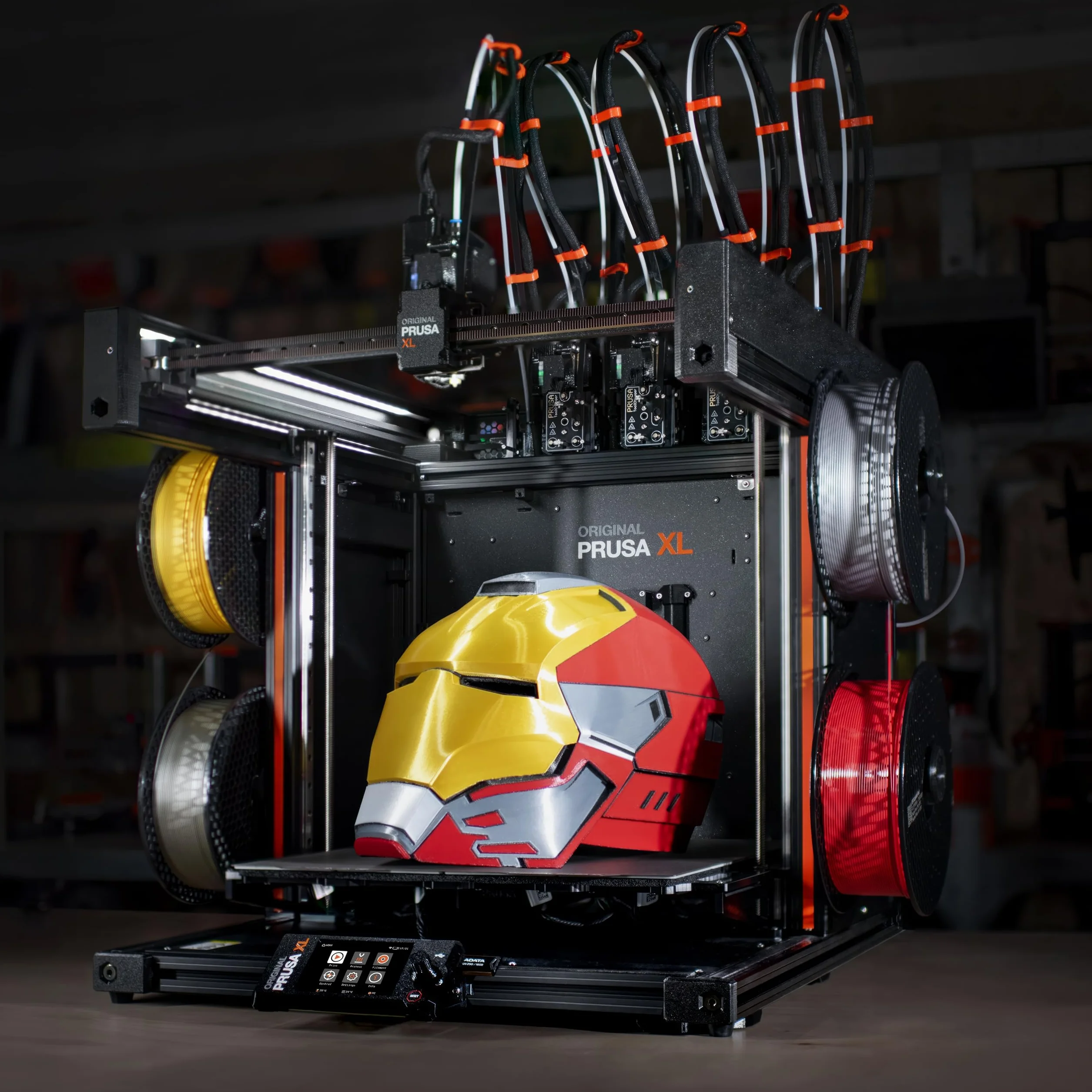 Original PRUSA Drukarka 3D XL zmontowana 5 głowic narzędziowych, drukarka 3D CoreXY na dużą skalę, zmontowana i przetestowana, pojemność konstrukcji 35 x 30 cm x 40 cm, 5 głowic