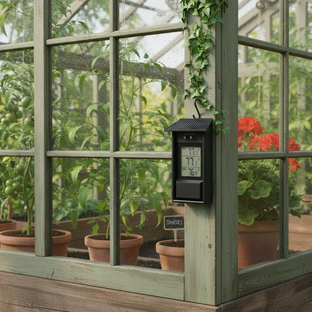 Cyfrowy Termometr Zewnętrzny Wodoodporny Miernik Temperatury do Ogrodu i Szklarni