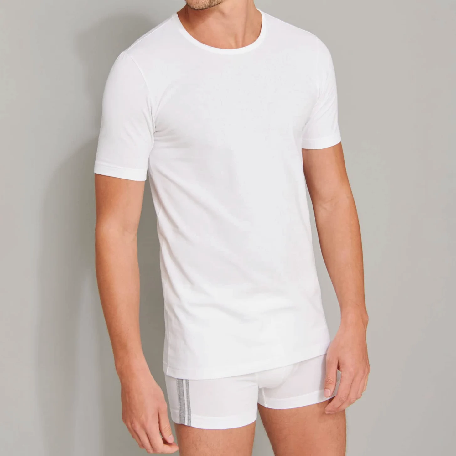 Schiesser Bielizna Mężczyźni 95/5 Organic Cotton Unterhemd Rundhals