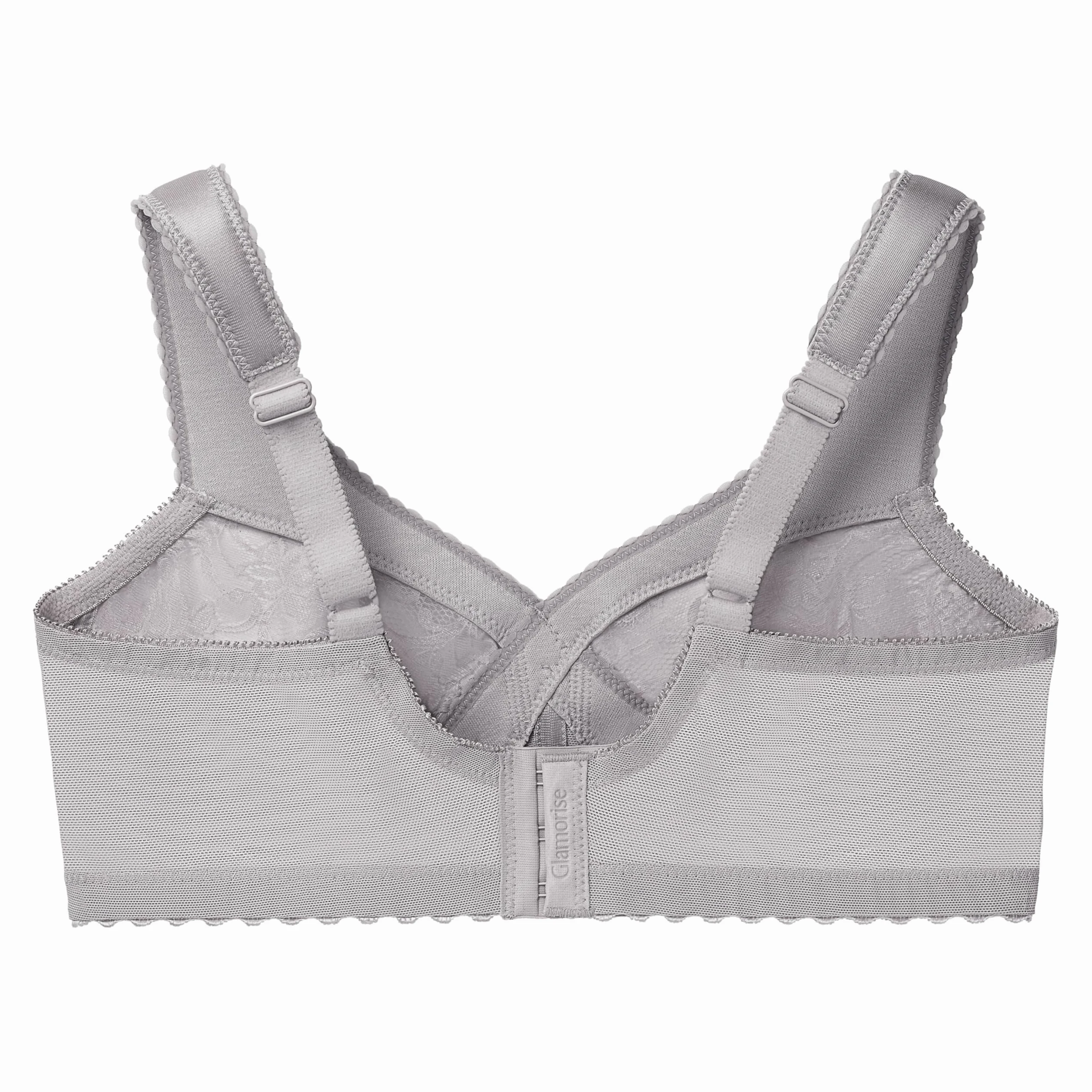 Glamorise Damski biustonosz MagicLift Support Classic, Miękki szary, 105E