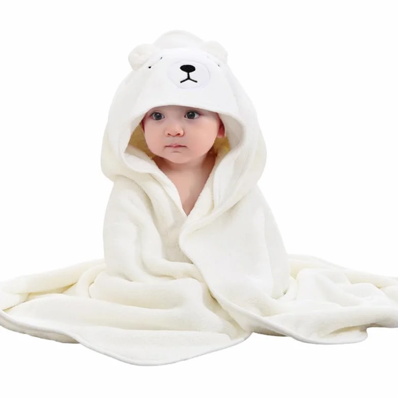Ręcznik z kapturem dla niemowląt, 80x80 cm, Baby Bath Towel