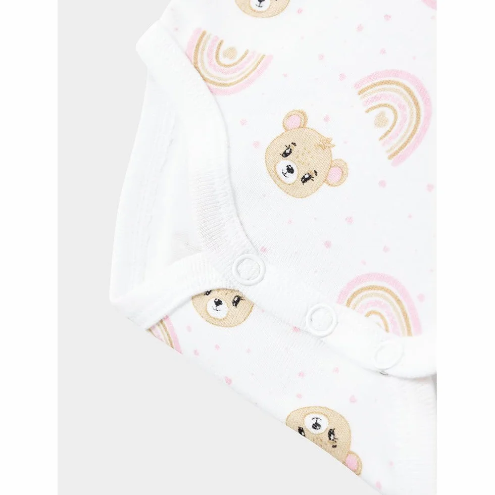 NAME IT Body z długim rękawem Niemowlęta - dziewczynki Nbfbody 2p Ls Orchidea Pink Teddy Noos