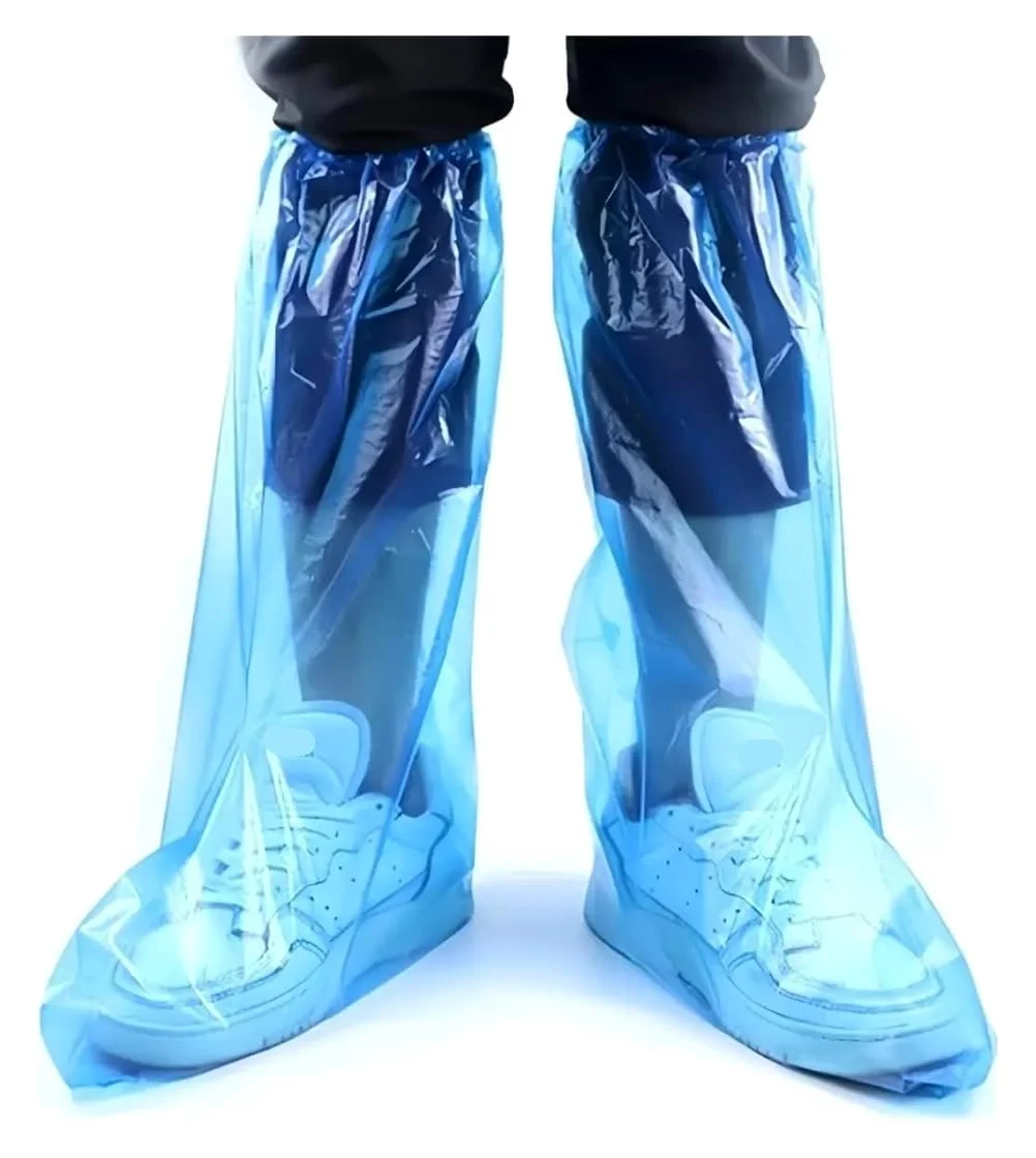 10-200 szt. długich jednorazowych pokrowców na buty wodoodporne antypoślizgowe kalosze unisex