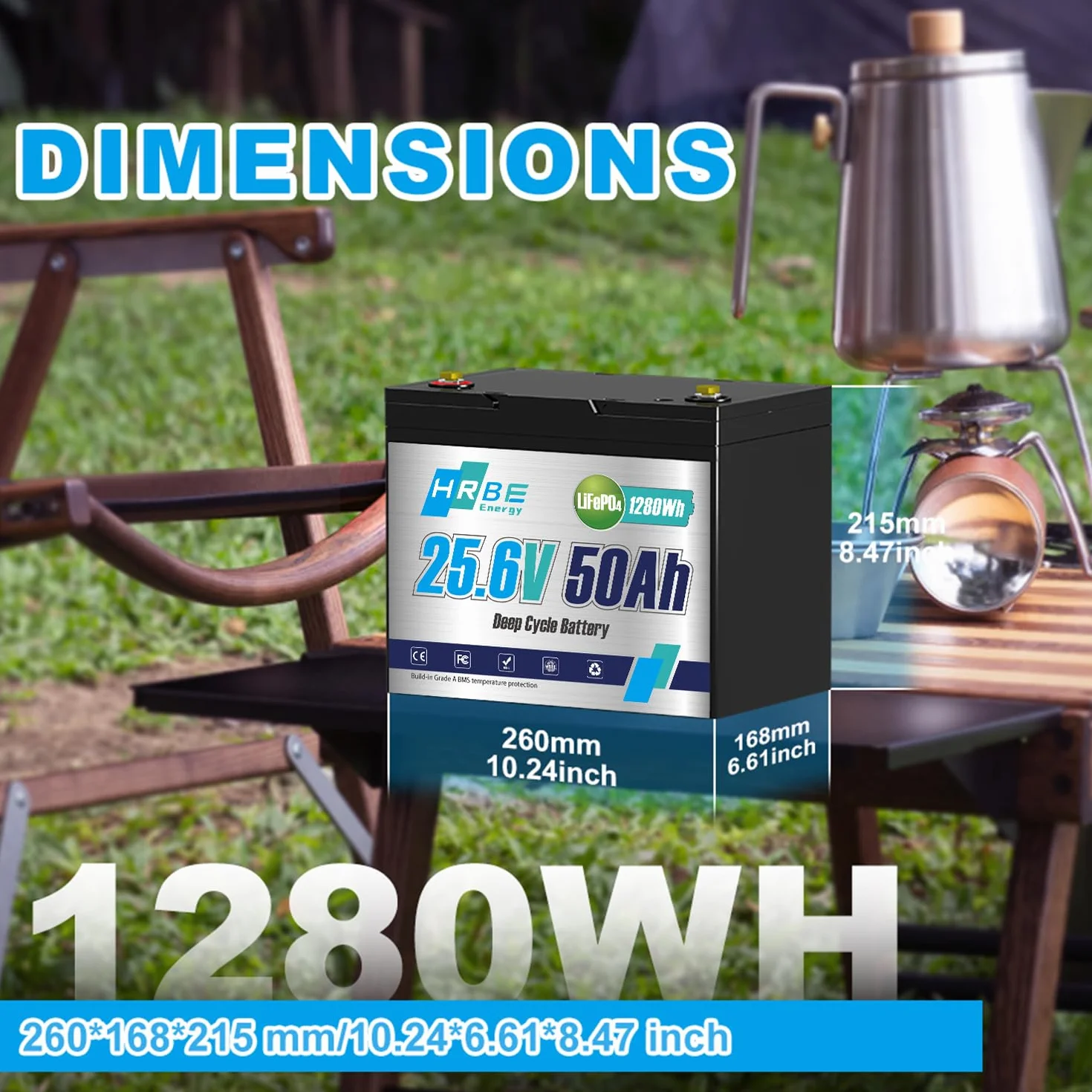 24V 50AH LiFePO4 Akumulator 1-pak, wbudowany BMS i ogniwa klasy A, 24V akumulator litowo-żelazowo-fosforanowy, 4000-15000 głębokich cykli dla RV,Solar,Silnik trollingowy，kemping，łódź
