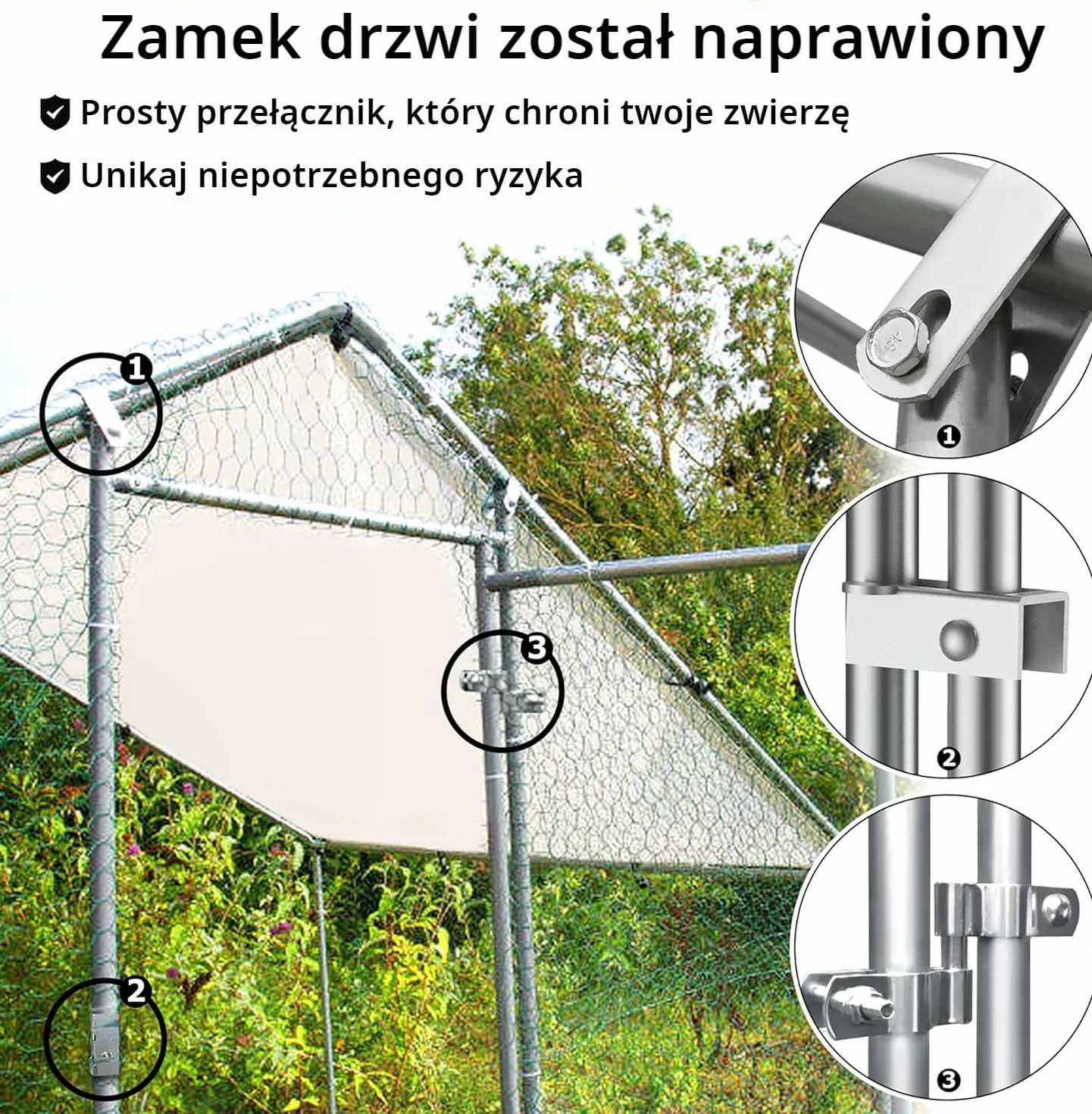 ACXIN Kurnik 3 x 4 x 2 m, wybieg dla kurników, drzwi z zamkiem, ocynkowana, stalowa rama, powlekany PE daszek do klatki dla kur, dla drobiu, małych zwierząt