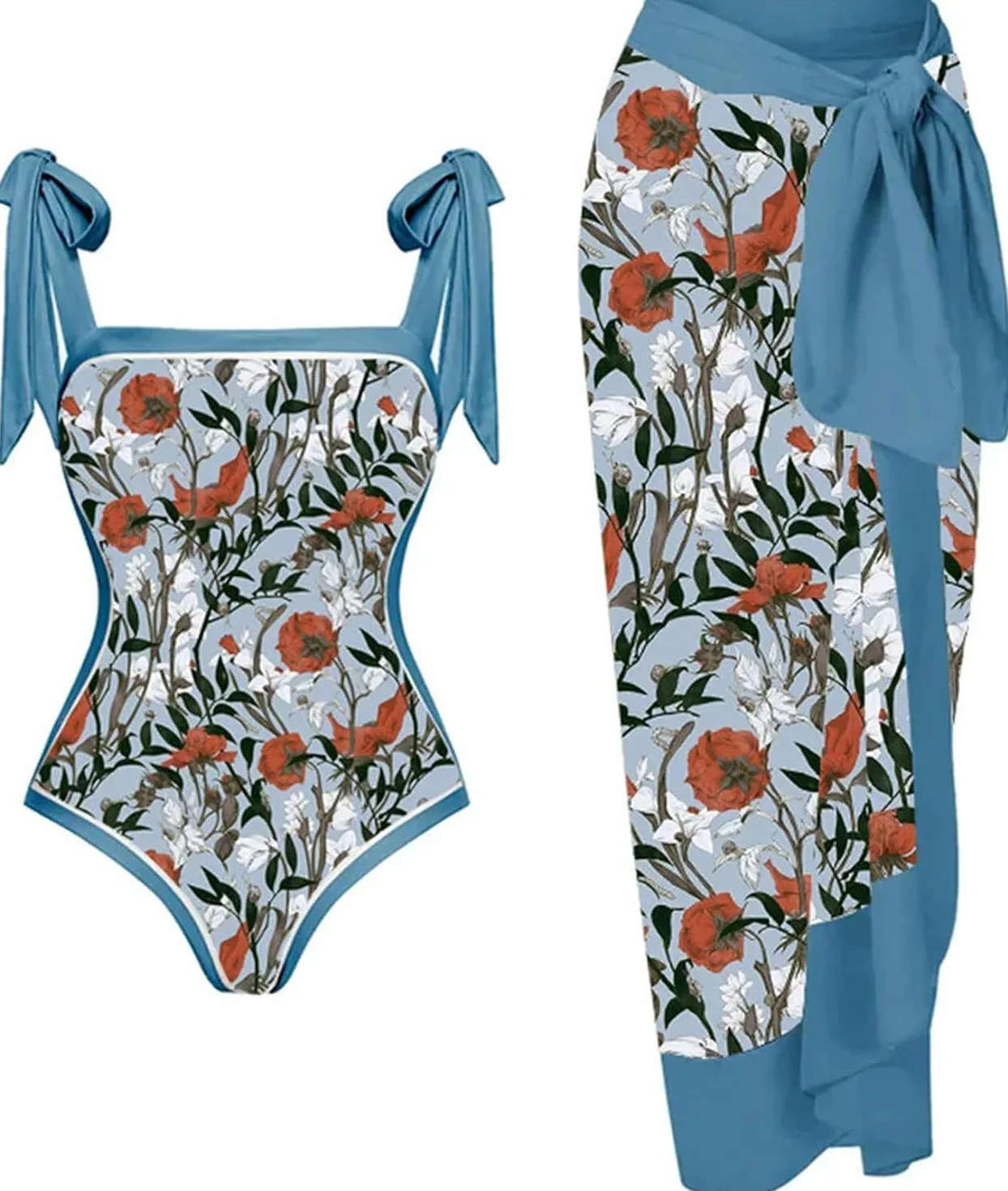 Dwuczęściowa spódnica Strój Kąpielowy Bikini Plaża Zestaw