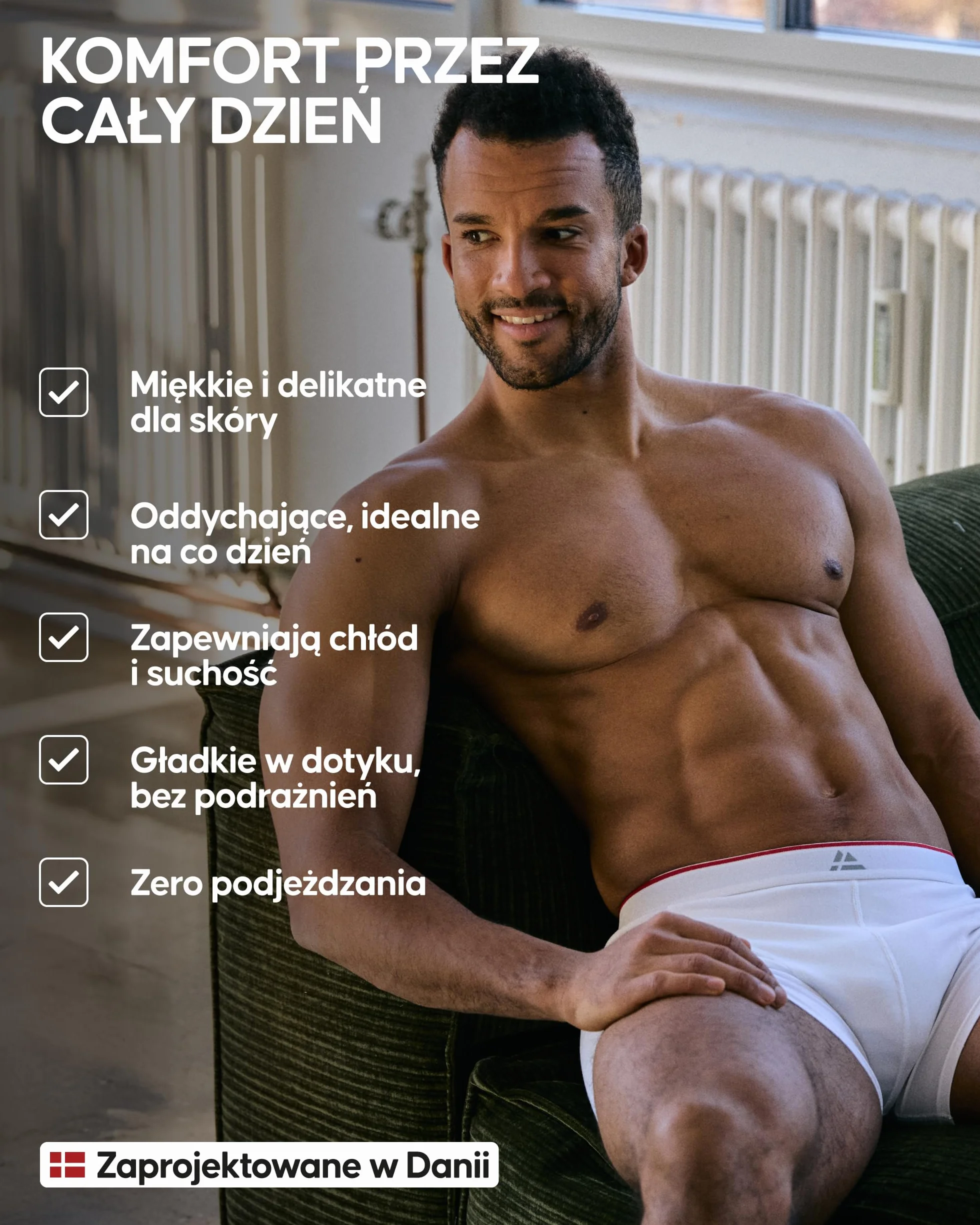 DANISH ENDURANCE Bambusowe Bokserki Męskie 3-PACK