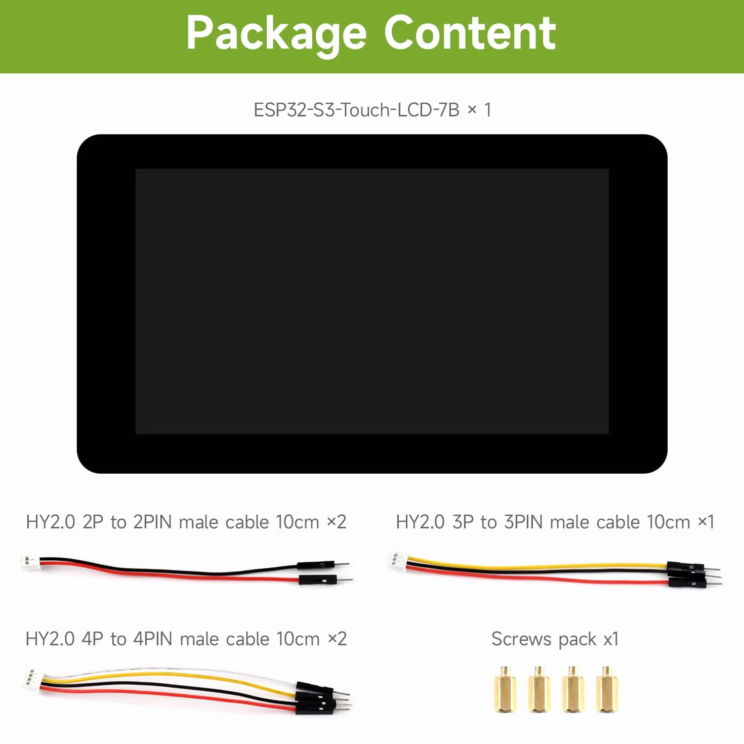 Waveshare ESP32-S3 Display 7inch LCD Development Board, 1024x600 Resolution, 32-bit LX7 Dual-Core Processor 240MHz, Wi-Fi & BT Support, Onboard Antenna, with Touch