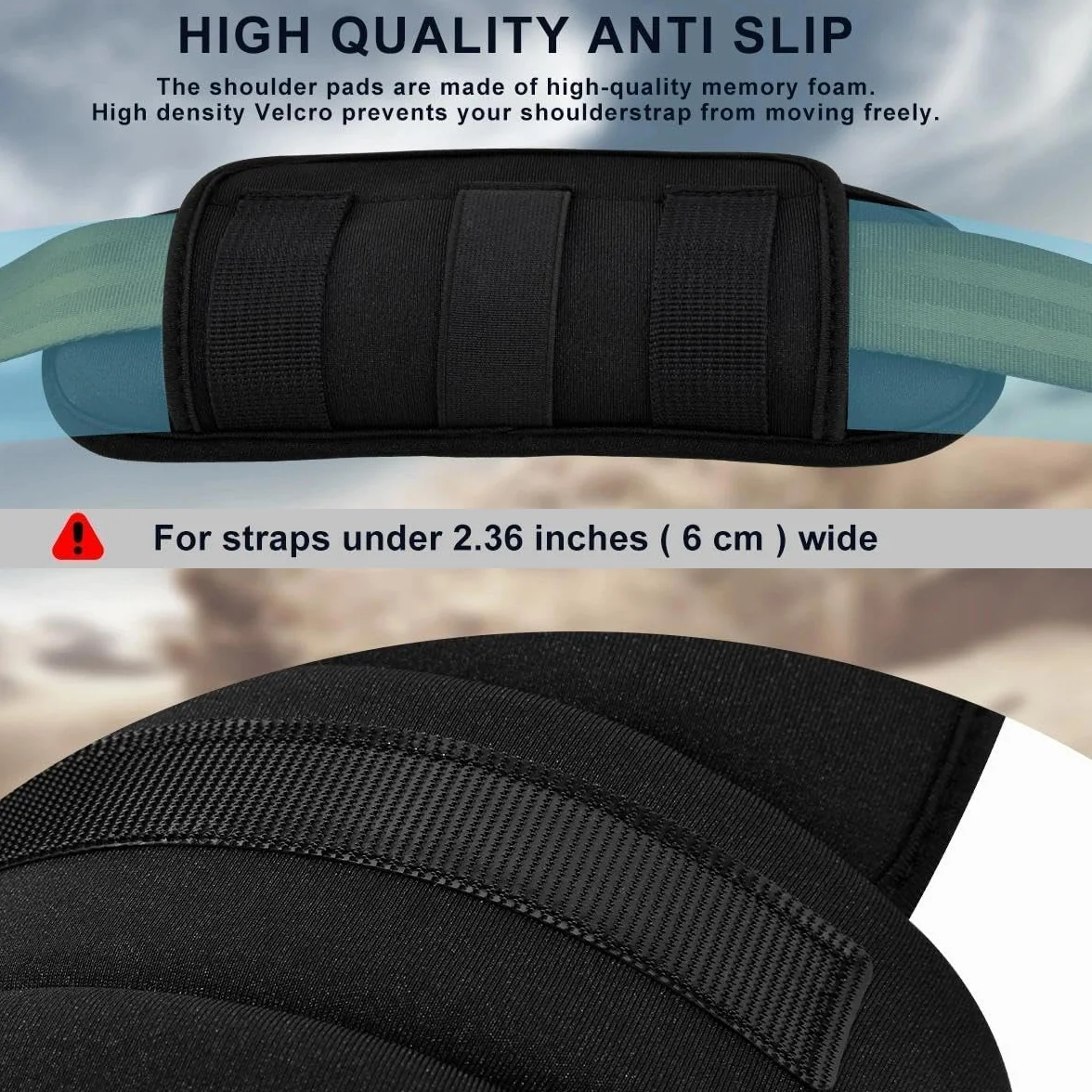 ZINZ 2-Pack Professioneller Taktischer Schulterpolster, Ultra-dick und Atmungsaktiver Schaumstoff für Westen-Schultergurte und Rucksäcke, Schwarz