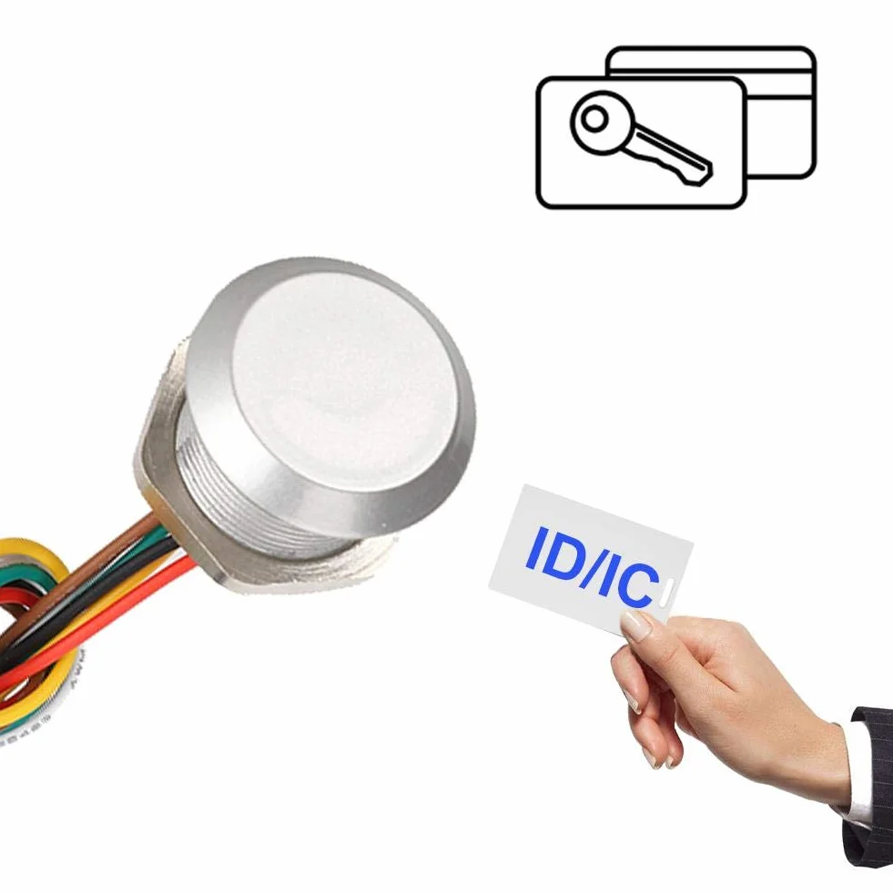Sutinna Czytnik RFID, mini kontroler RFID Zintegrowany wodoodporny czytnik kontroli dostępu Wiegand26/34 interfejs dla 125 Khz (karta ID EM)/13,56 MHz (HID IC Card) (ID)