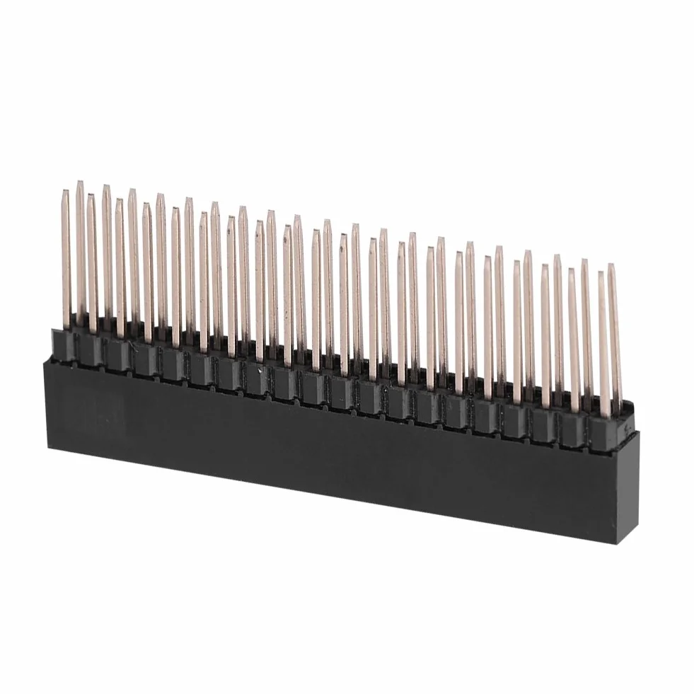 Listwa gniazdowa, 3 sztuki, 2 x 20 kołków 2,54 mm, bardzo wysoka, dwurzędowa, krótka listwa z pinami 2,54 mm, do komputera i płyty wtykowej, kompatybilna z