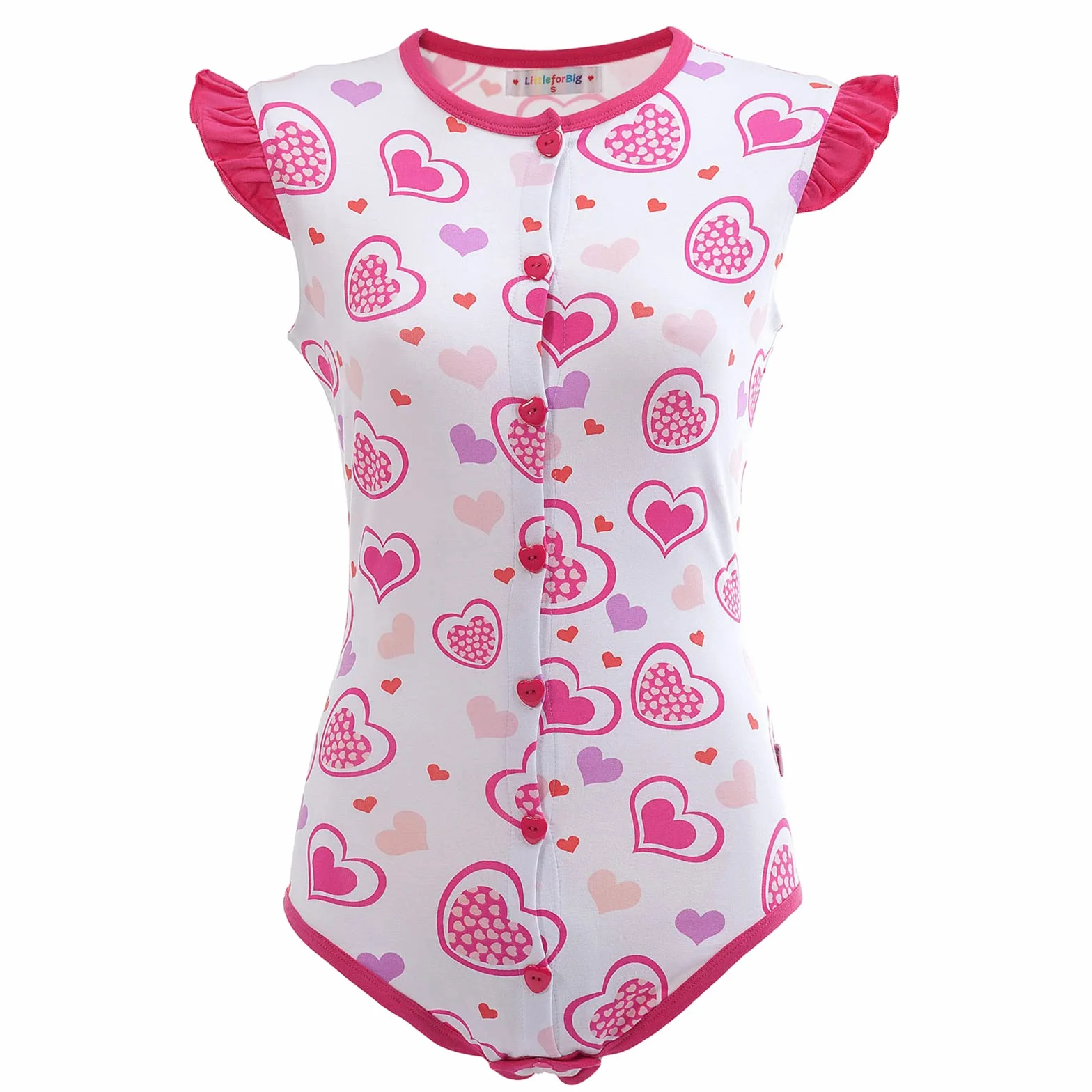 LittleForBig jednoczęściowy śpioszki ABDL Księżniczka Serc