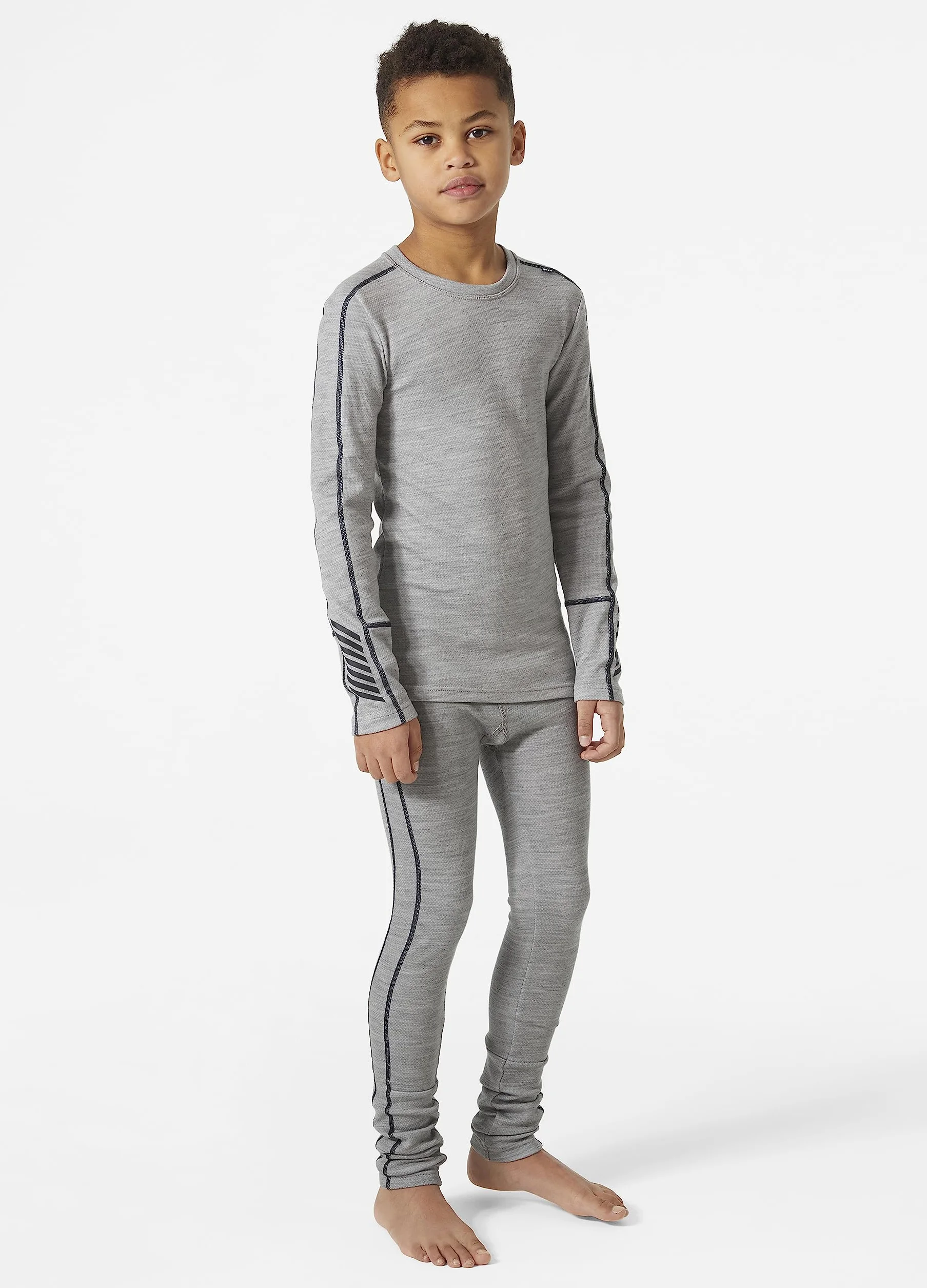 Helly Hansen Jr LIFA Merino Midweight zestaw szary melanż 14